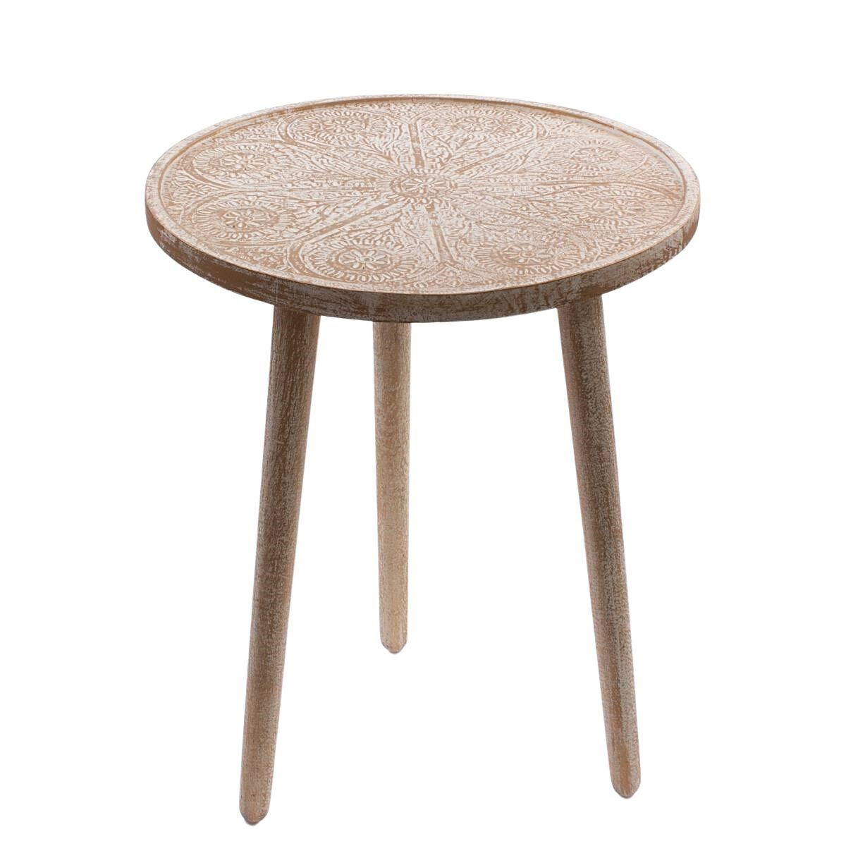 Tavolo da caffè in mango dorato Ø45H55 - Milano 7 Arte e Design
