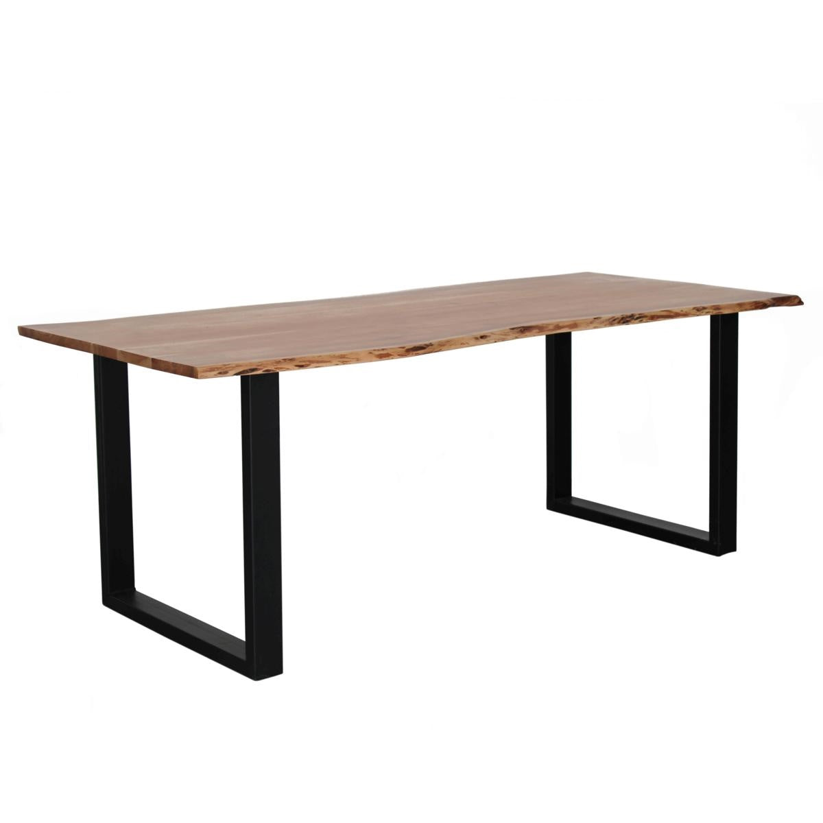 Tavolo da pranzo in legno di acacia e metallo "Terzo" 200X90H76
