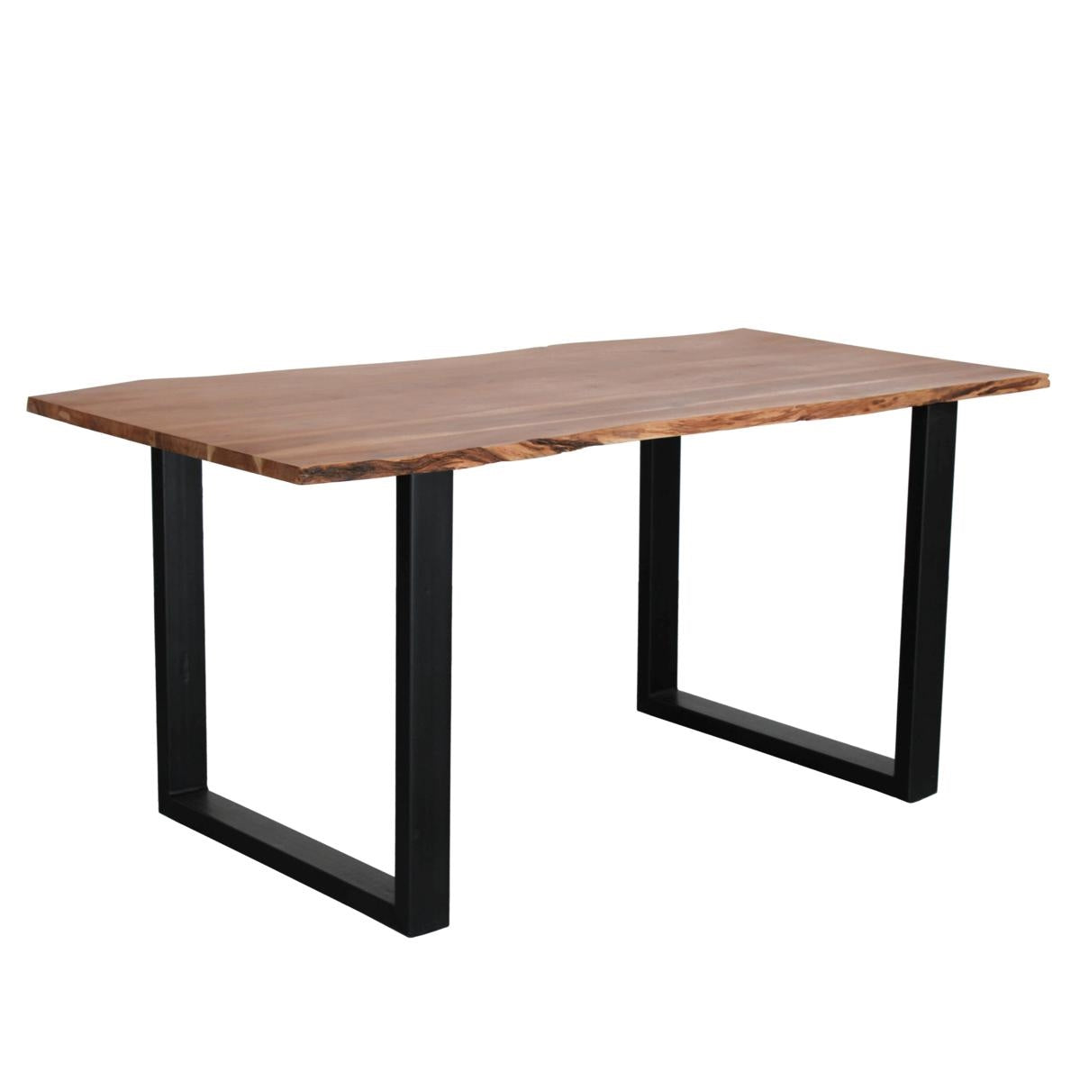 Tavolo da pranzo in legno di acacia e metallo "Terzo" 160X80H76