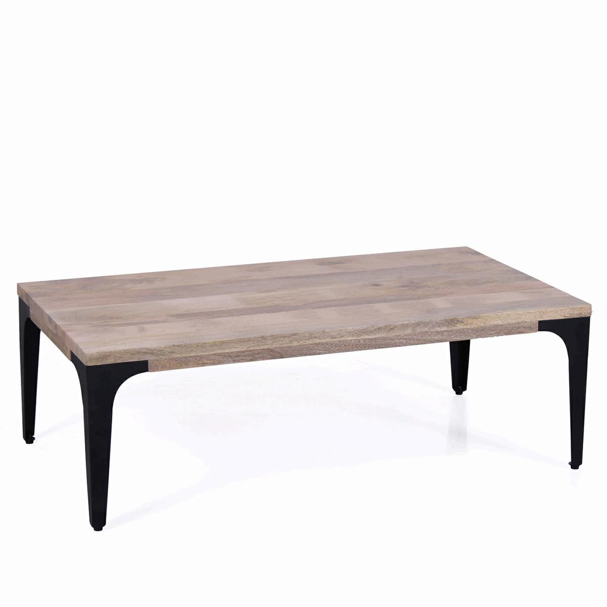 Tavolino in mango e metallo "Dino" 110X60H35
