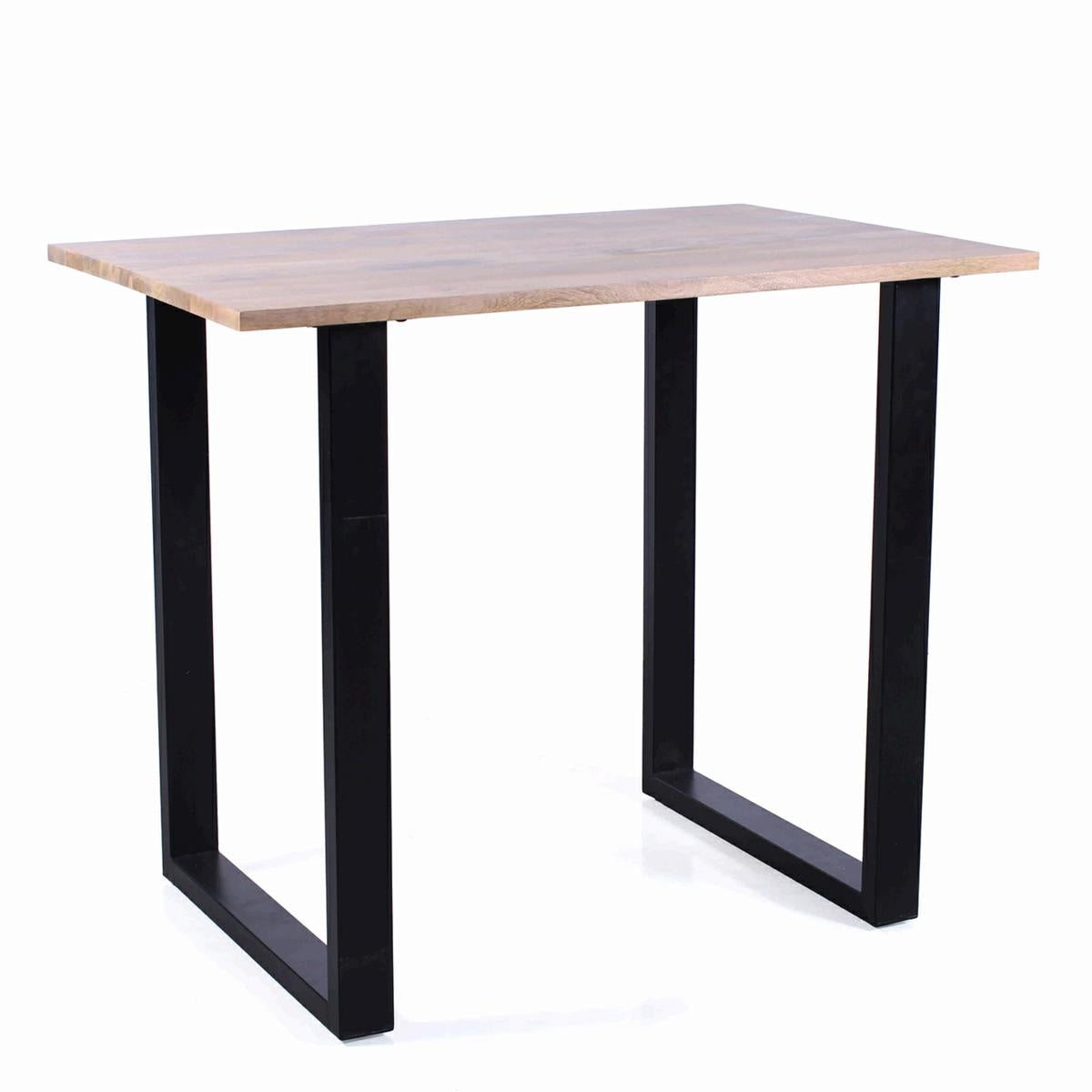 Tavolo bar in legno di mango e metallo "Piero" 120X80H100