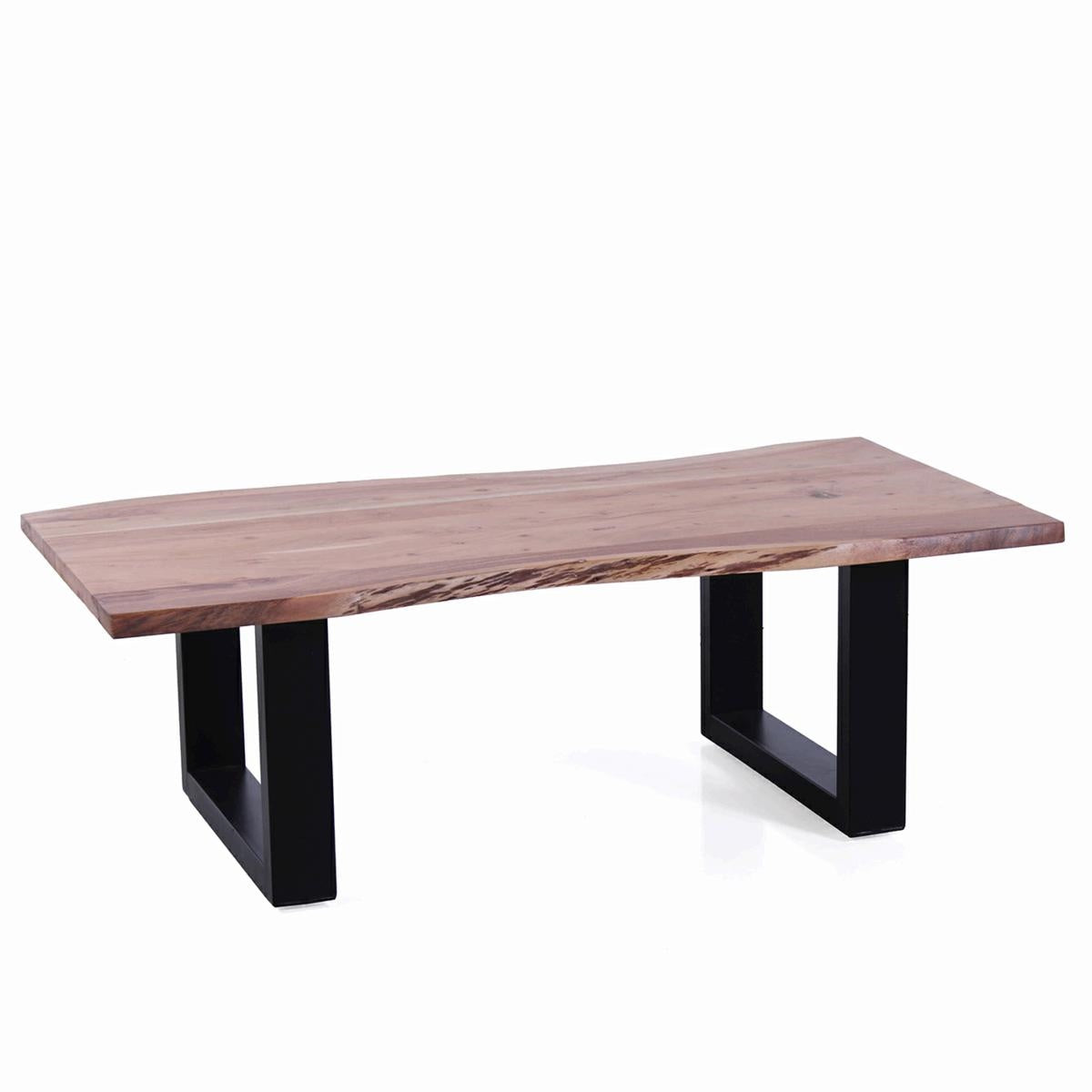 Tavolino in acacia e metallo "Terzo" 120X60H40
