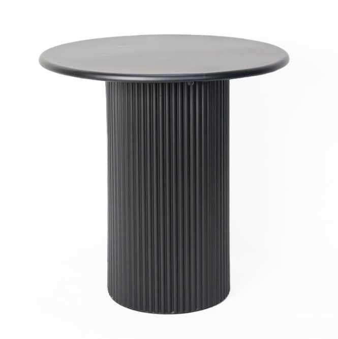 Tavolino da caffè in metallo nero Ø50H50