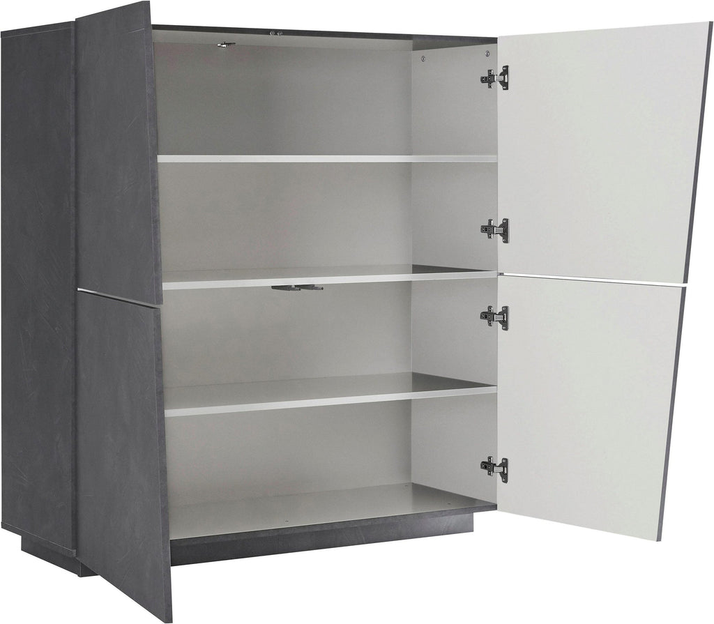 Credenza VEGA alta 120 cm 4 ante push-to-open - Milano 7 Arte e Design