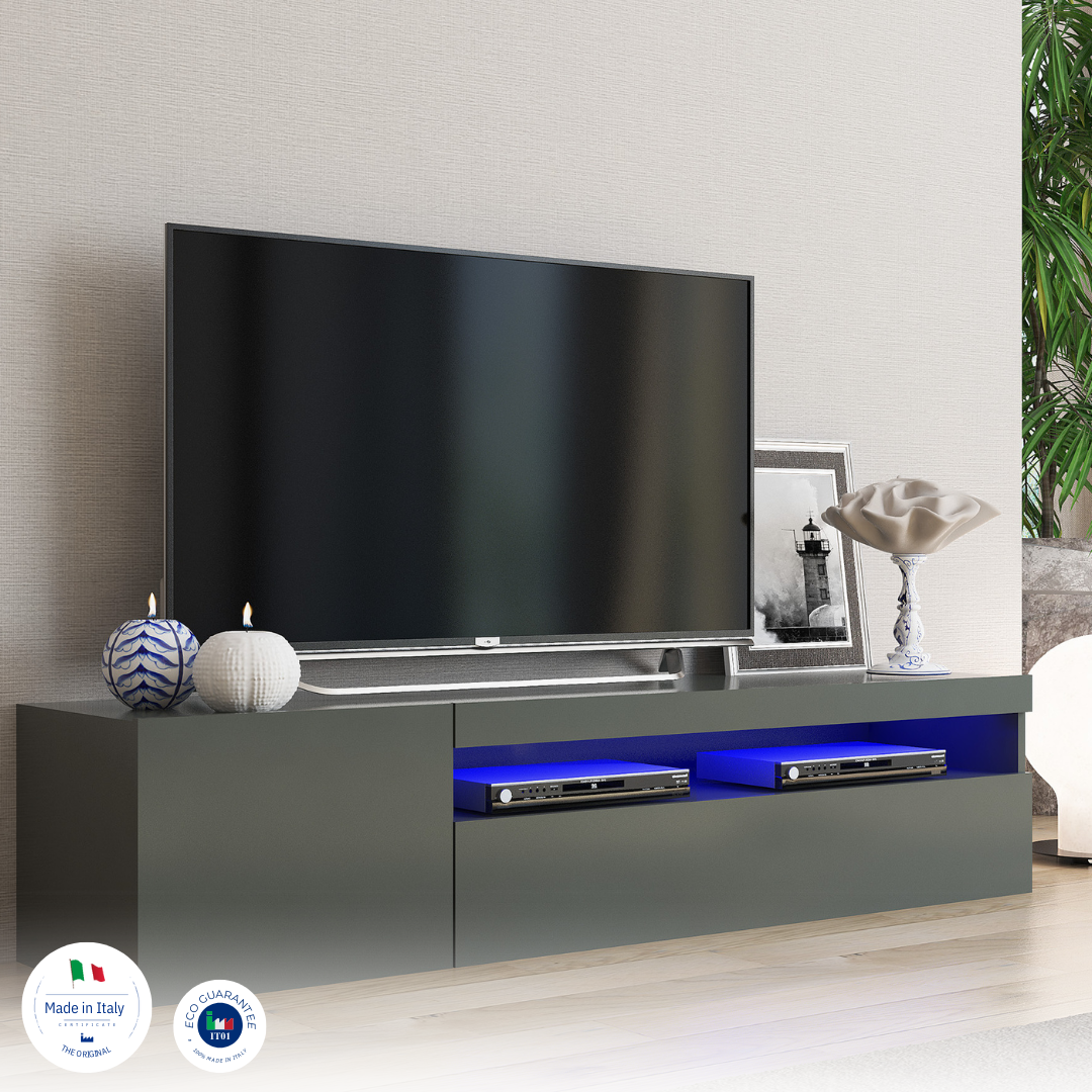 Porta tv DAIQUIRI 155 cm 1 anta battente + 1 anta a ribalta - Milano 7 Arte e Design