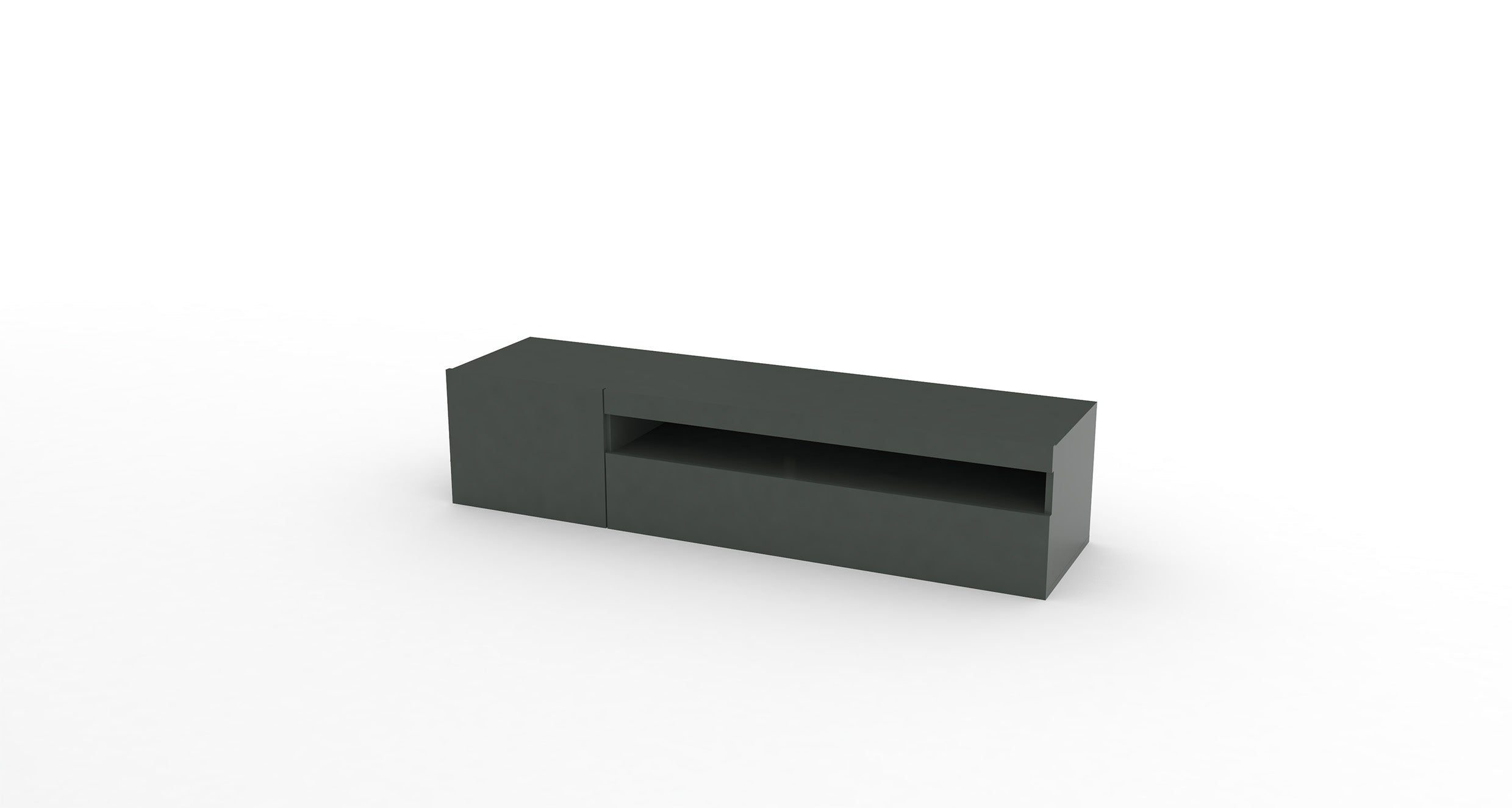 Porta tv DAIQUIRI 155 cm 1 anta battente + 1 anta a ribalta - Milano 7 Arte e Design