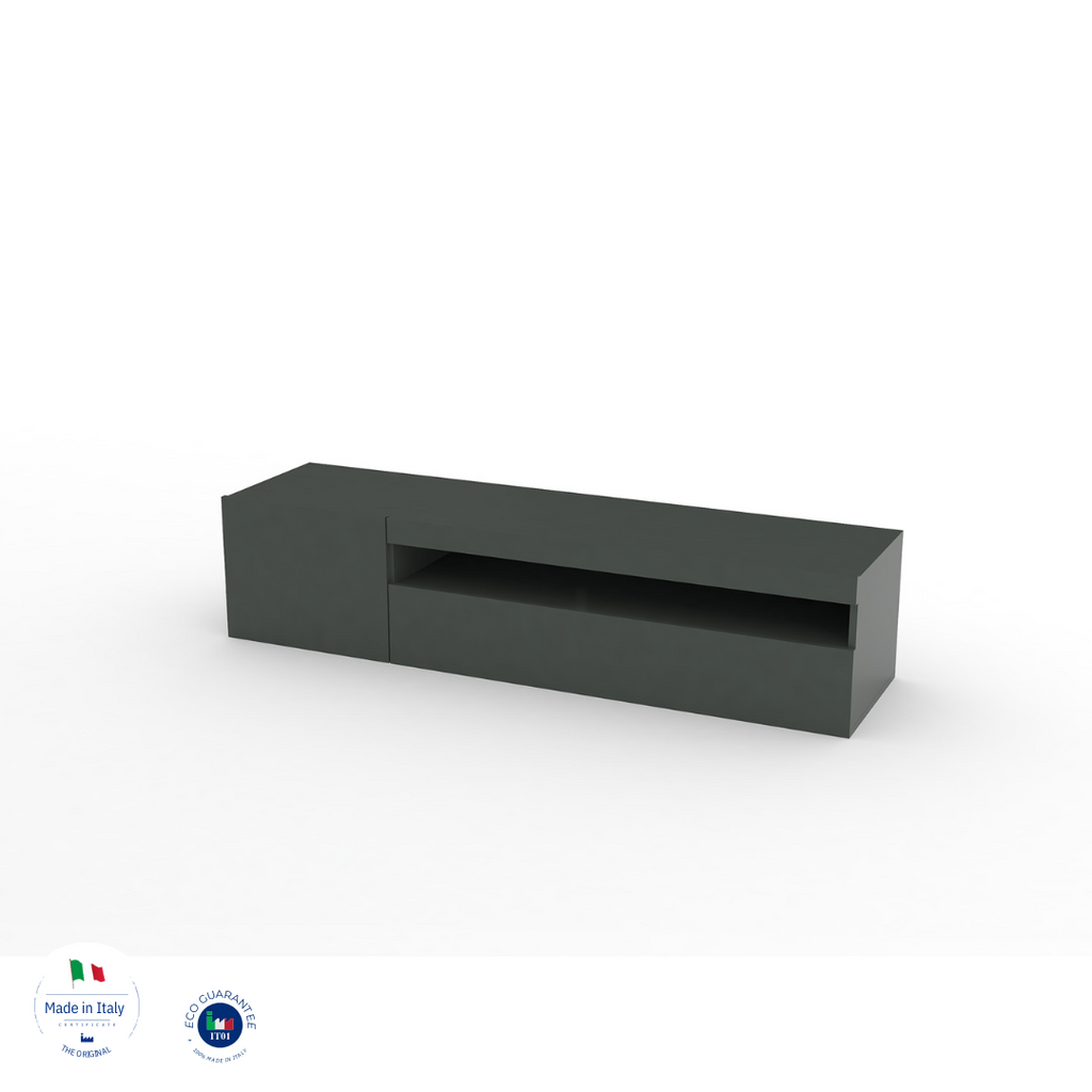 Porta tv DAIQUIRI 155 cm 1 anta battente + 1 anta a ribalta - Milano 7 Arte e Design