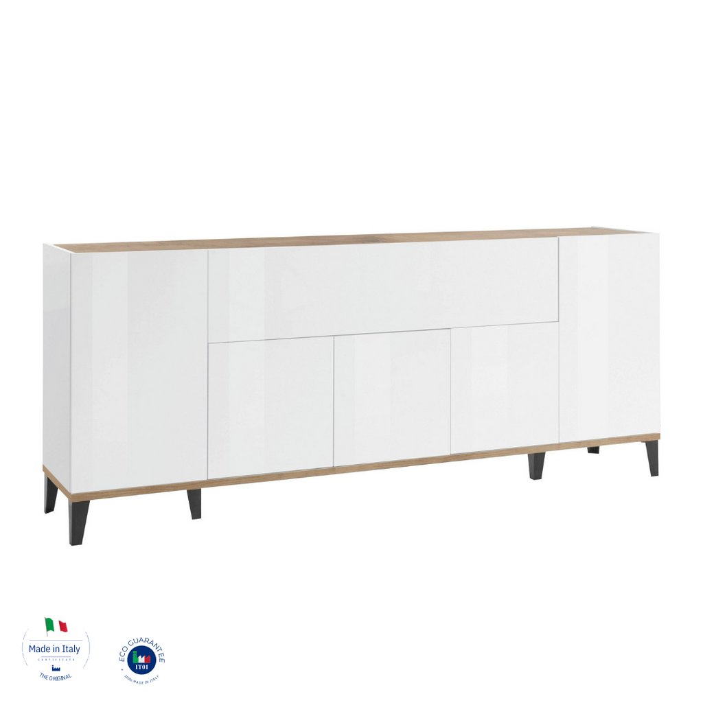 Credenza SUNRISE 4 ante + 1 anta ribalta da 200 cm - Milano 7 Arte e Design