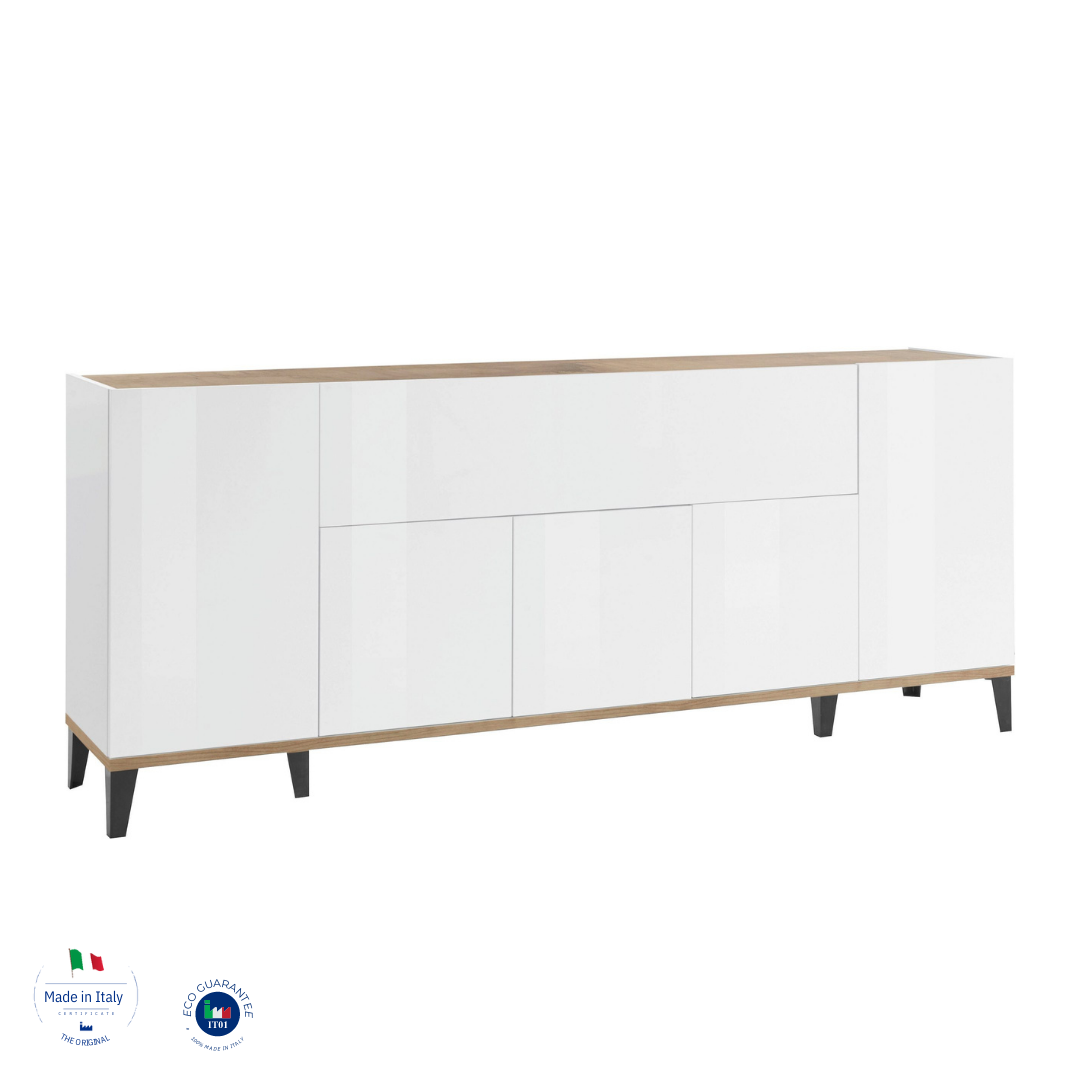 Credenza SUNRISE 4 ante + 1 anta ribalta da 200 cm - Milano 7 Arte e Design