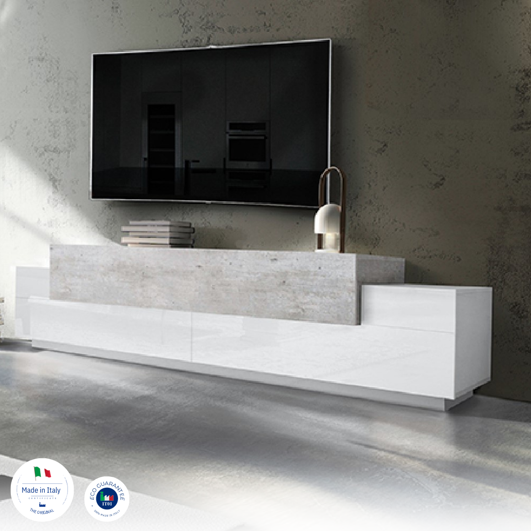 Porta tv CORO 240 cm 3 ante a ribalta - Milano 7 Arte e Design