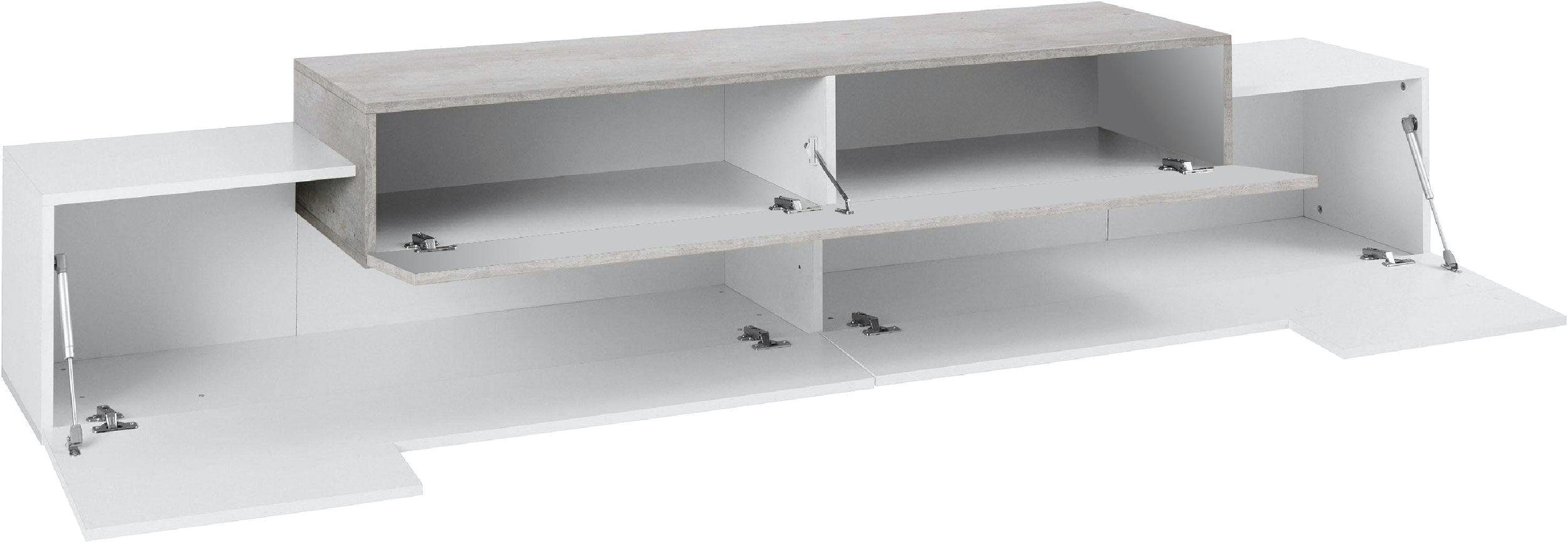 Porta tv CORO 240 cm 3 ante a ribalta - Milano 7 Arte e Design
