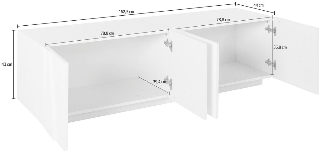 Porta tv PING 160 cm 4 ante battenti - Milano 7 Arte e Design