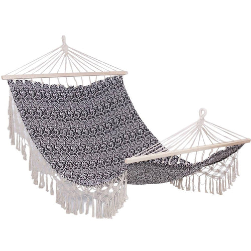 Amaca in tessuto bianco e nero 140H200