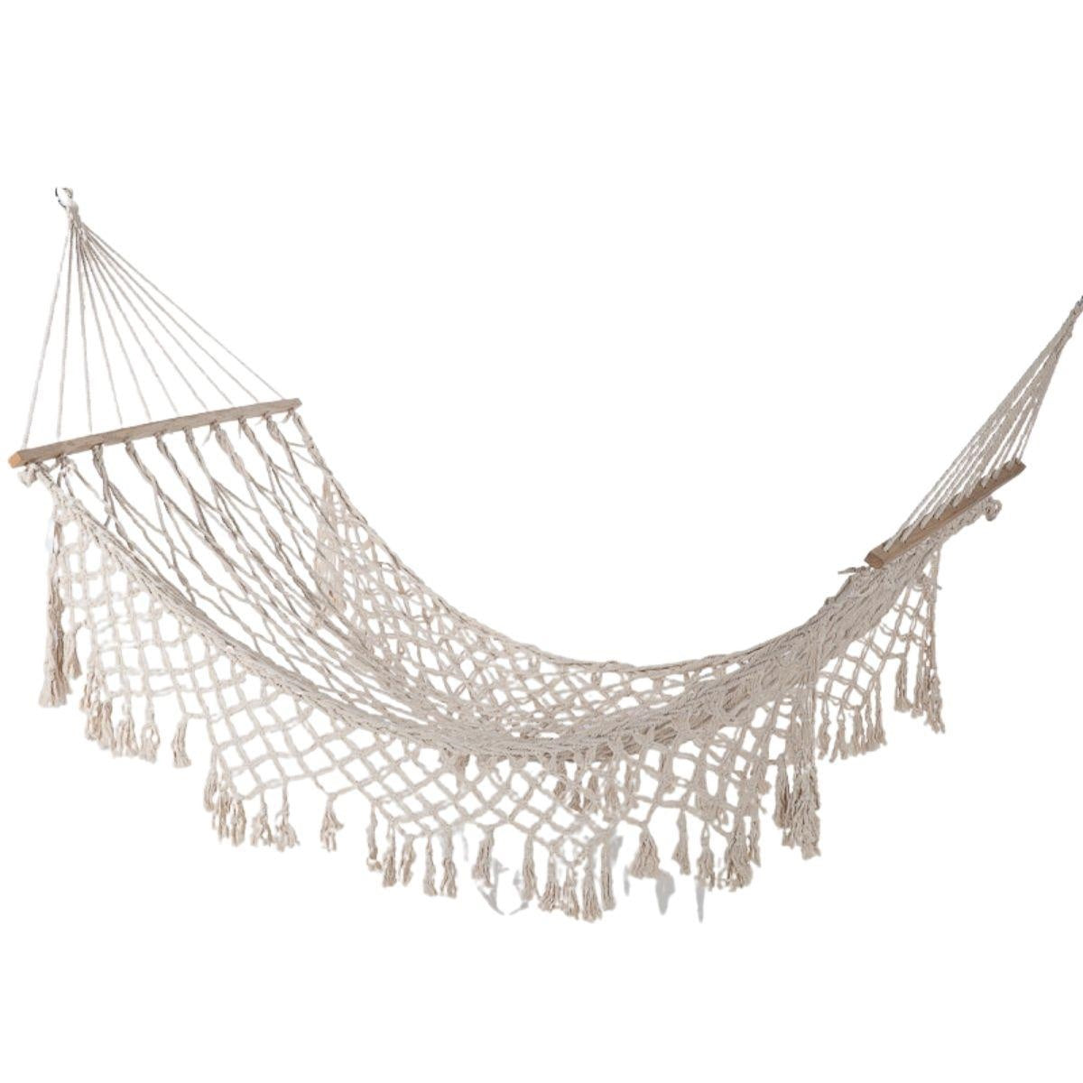 Amaca a rete in cotone con frange 100X200