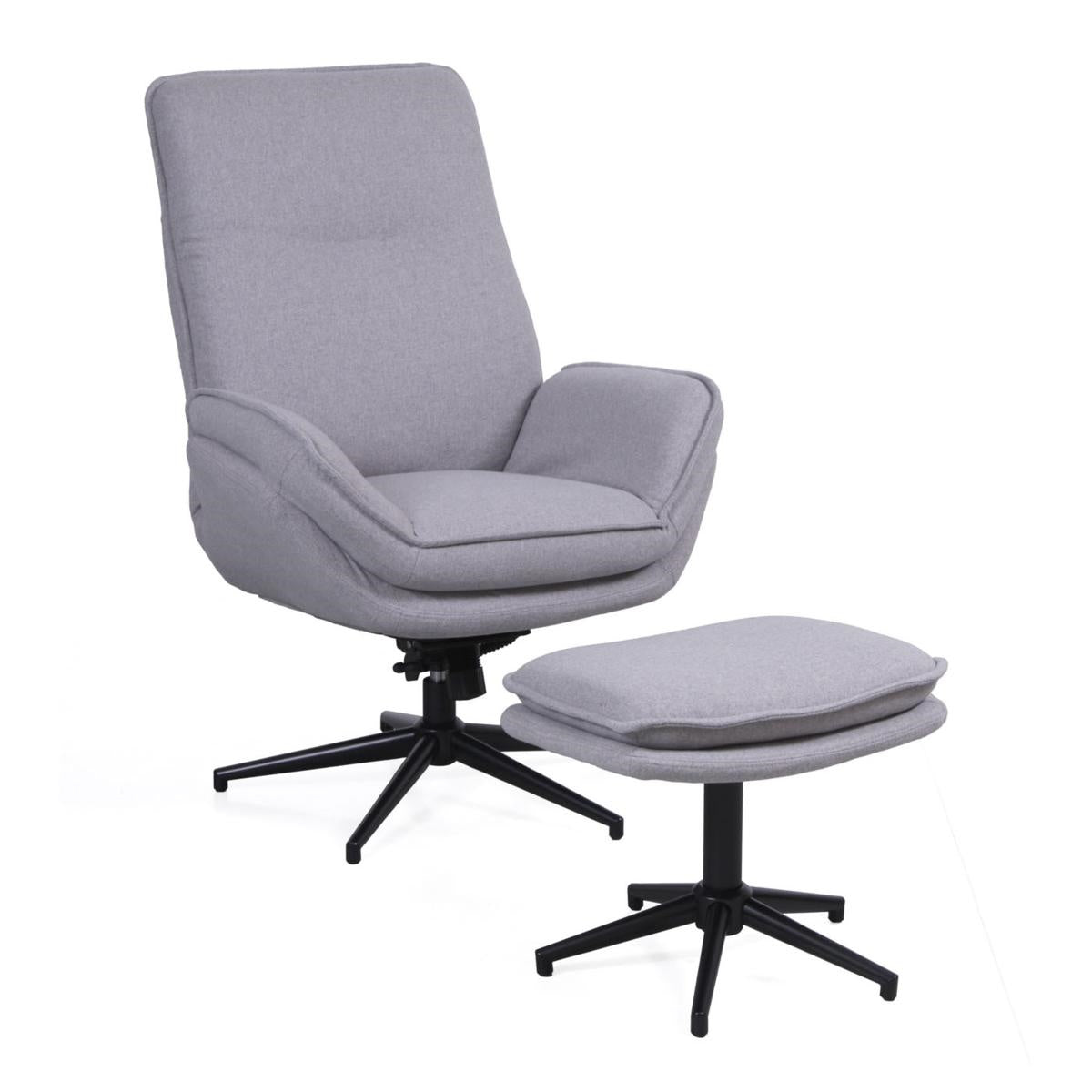 Poltrona girevole con poggiapiedi "Ava" 74X85H104