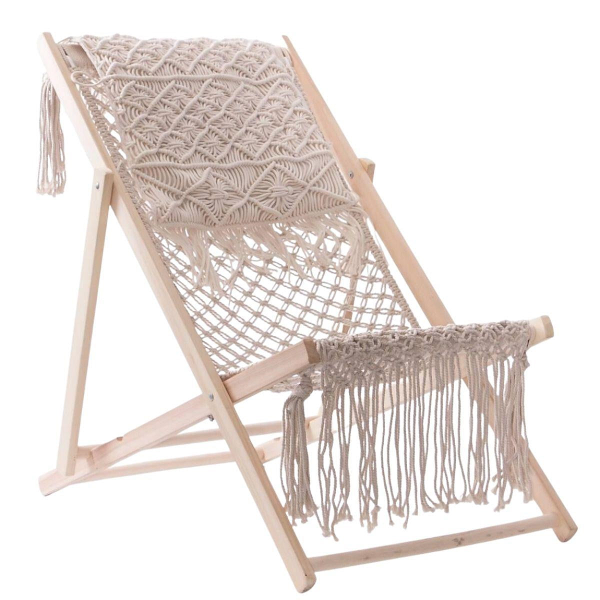 Sedia sdraio in pino 80X55H98