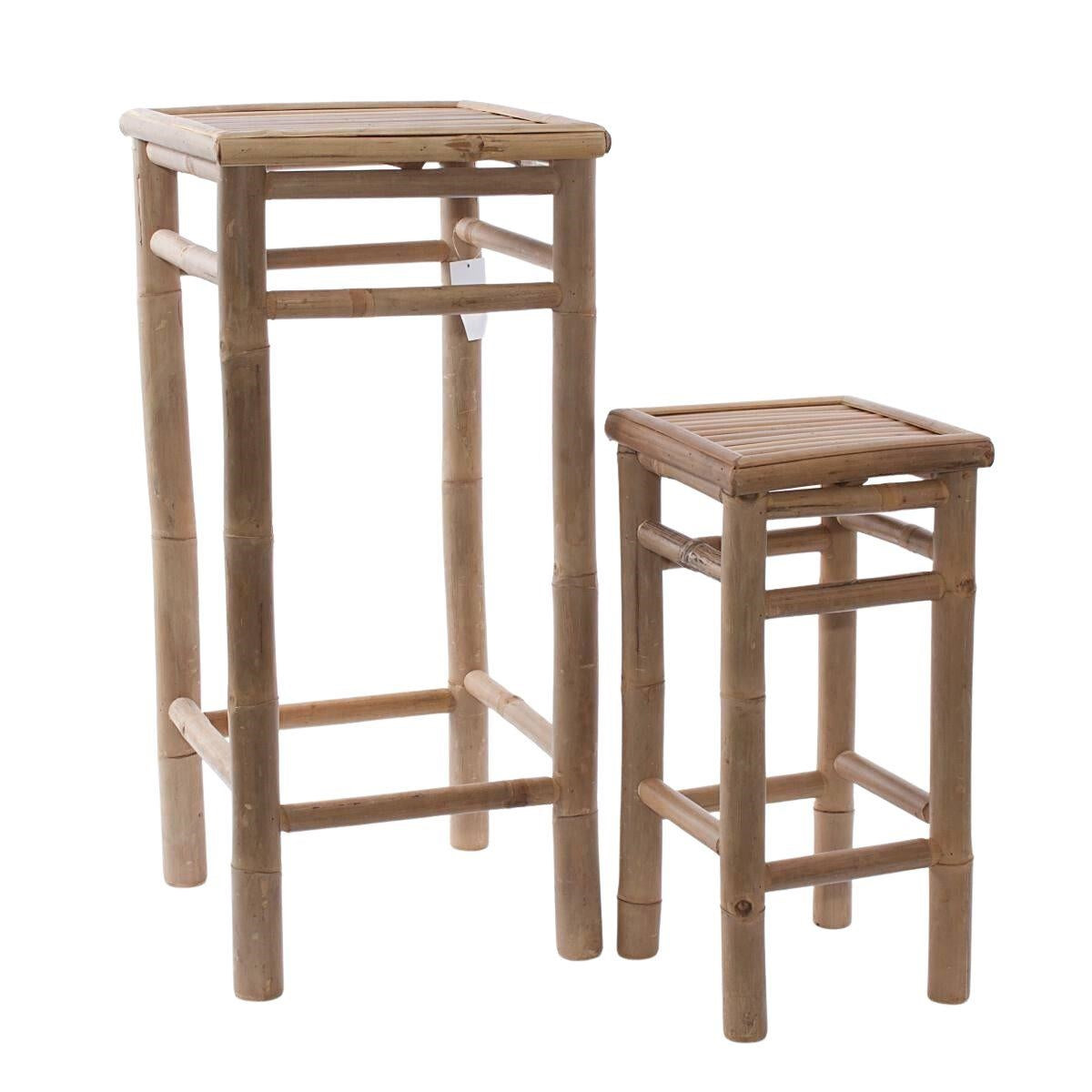 Sgabello in bambù 35X35H76 in set di 2