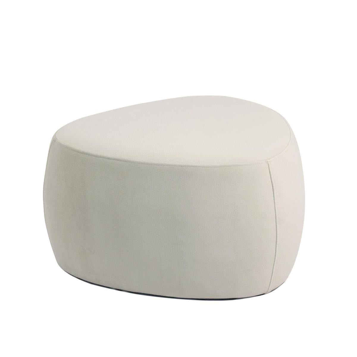 Pouf triangolare bianco "Emma" 53X53H53