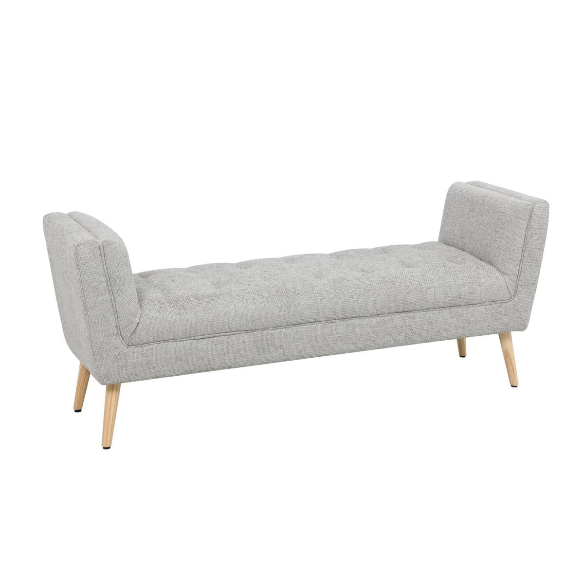 Panca in tessuto grigio "Lila" 150X46H61