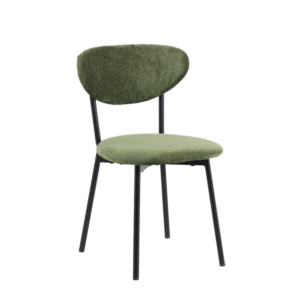 Sedia in tessuto verde oliva "Nina" 47X50H46/80
