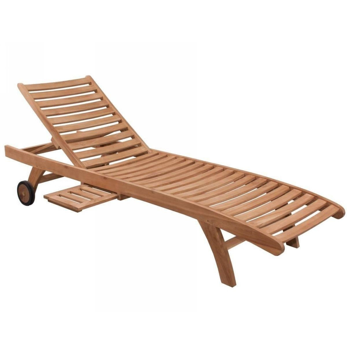 Lettino prendisole in teak "Horrison" 65X212H35 - Milano 7 Arte e Design