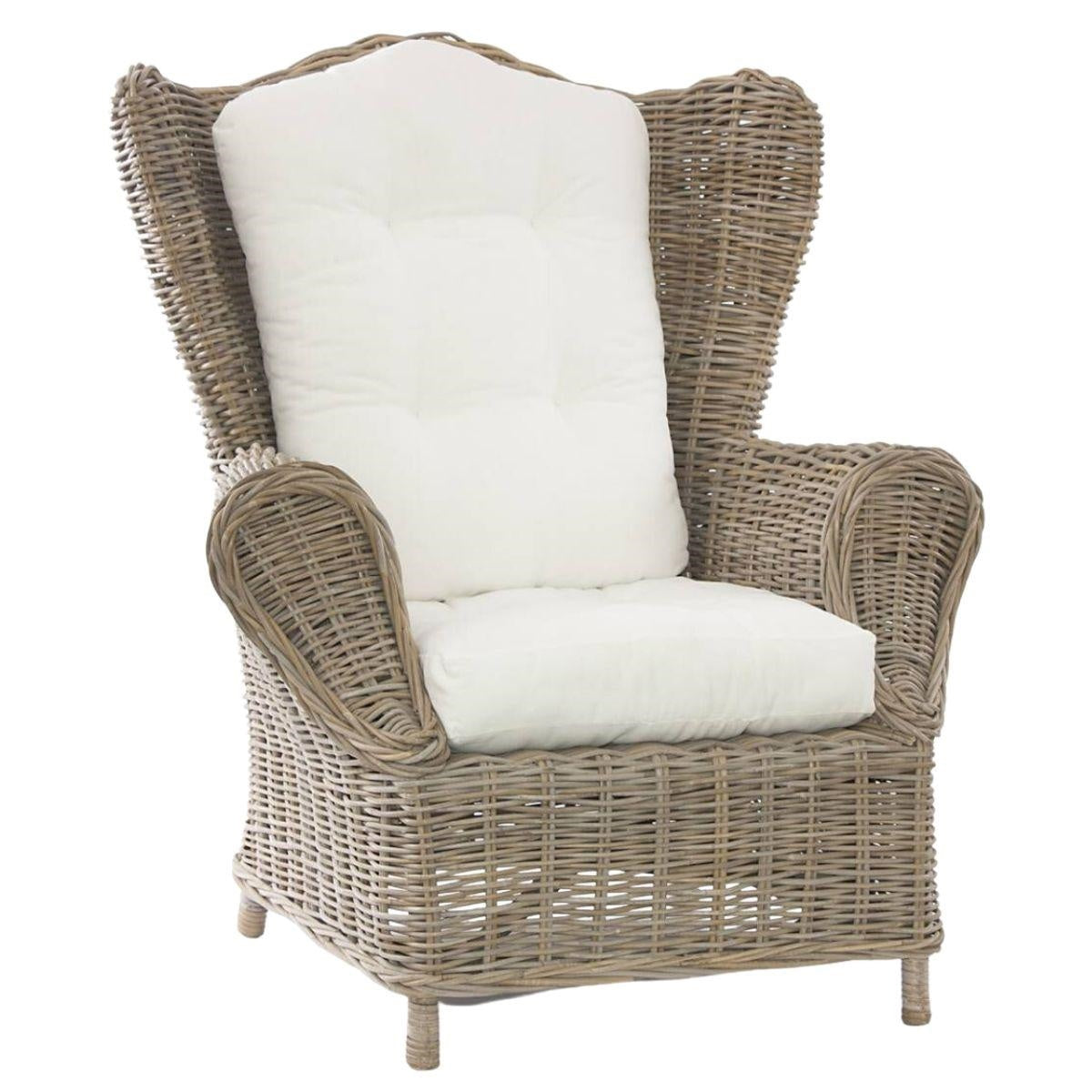 Poltrona in giunco "Reale" 87X90H112