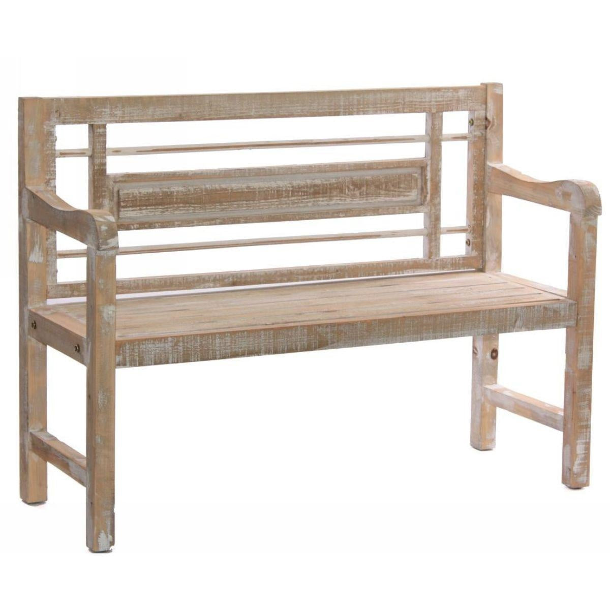 Panchina intagliata in legno di abete 115X45H85 - Milano 7 Arte e Design