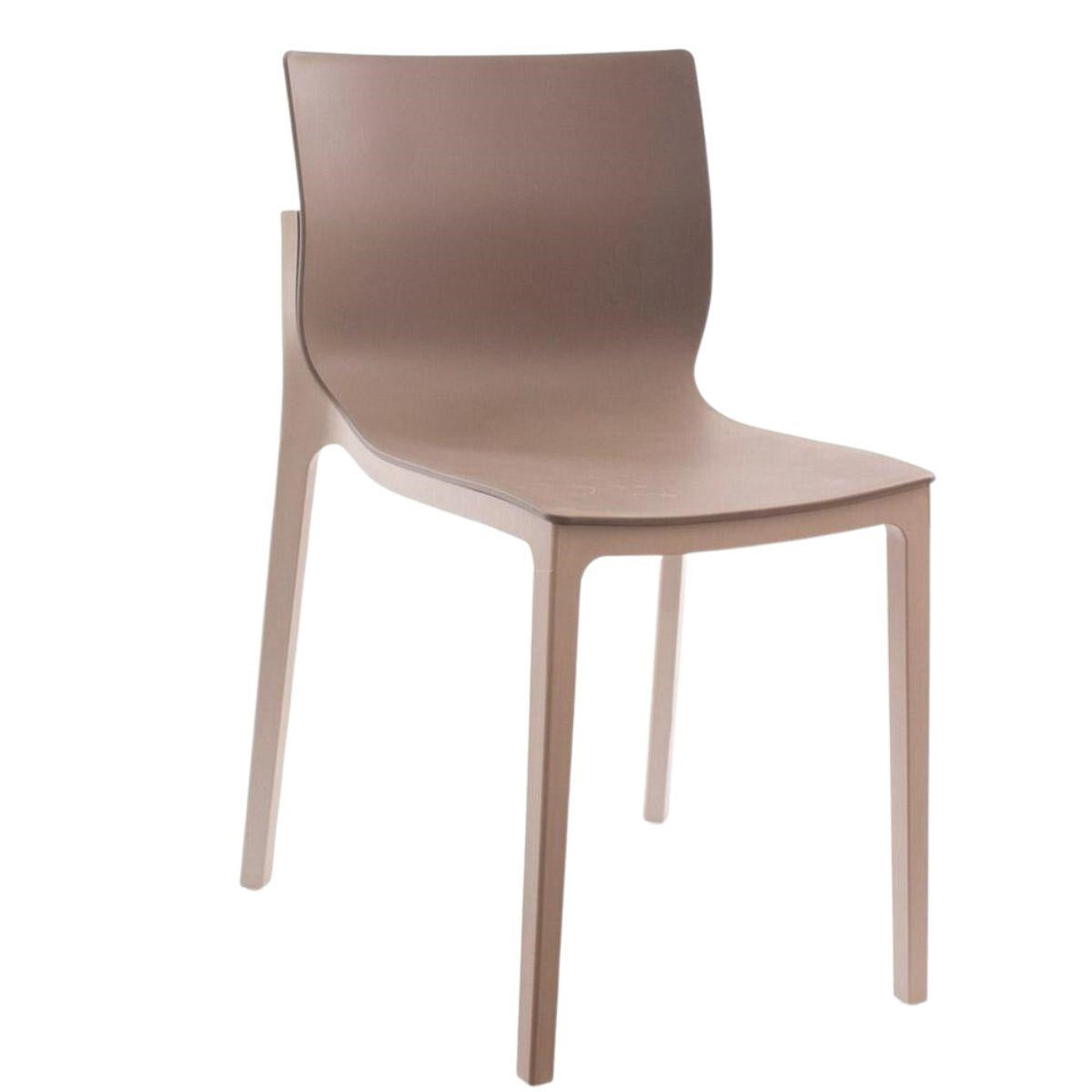 Sedia in resina nocciola 54X49,5H81,5 - Milano 7 Arte e Design