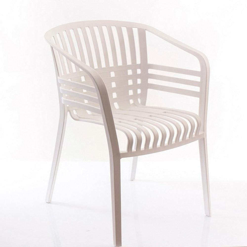 Sedia in resina bianca 59X58,5H78