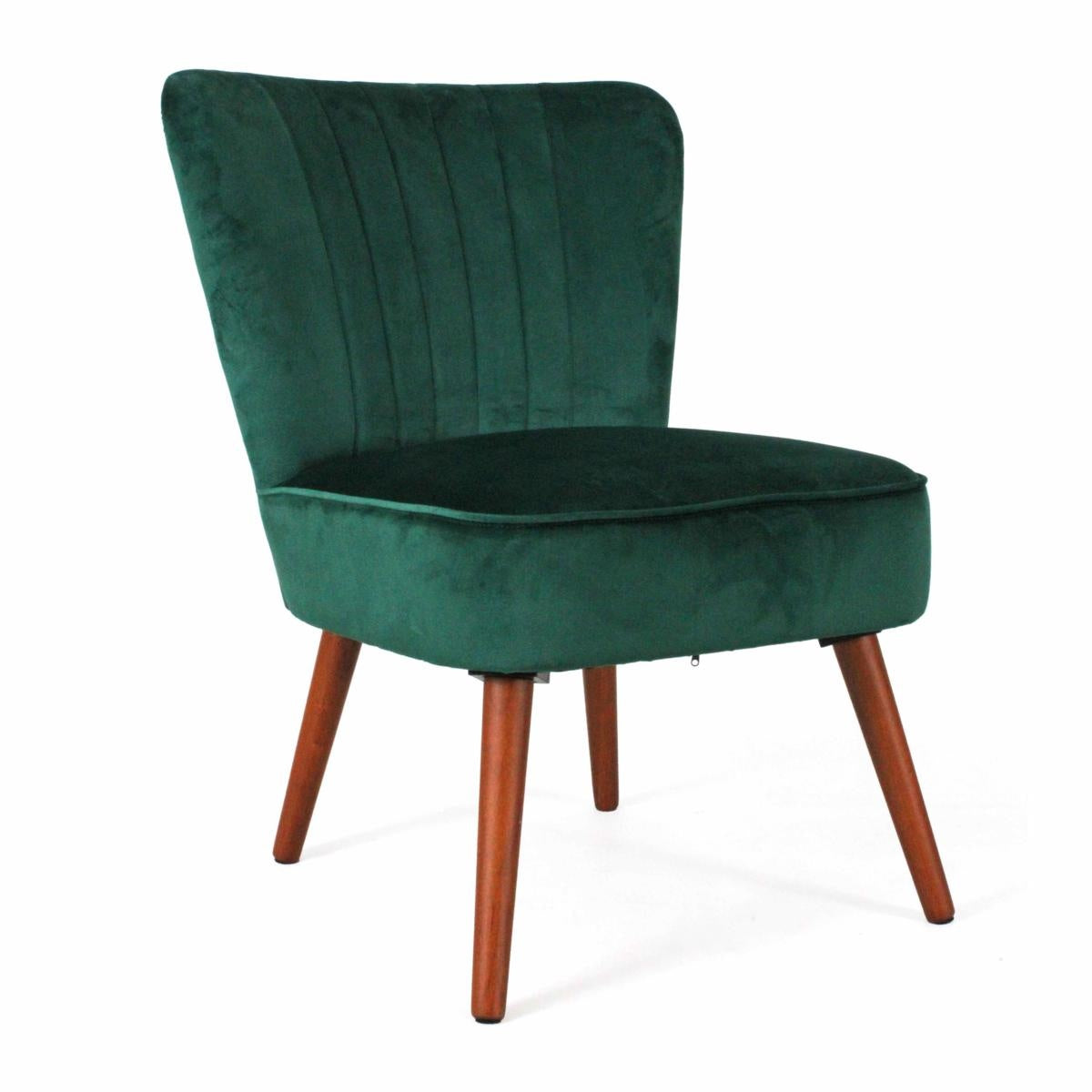 Poltrona in velluto verde 60X70H80 - Milano 7 Arte e Design