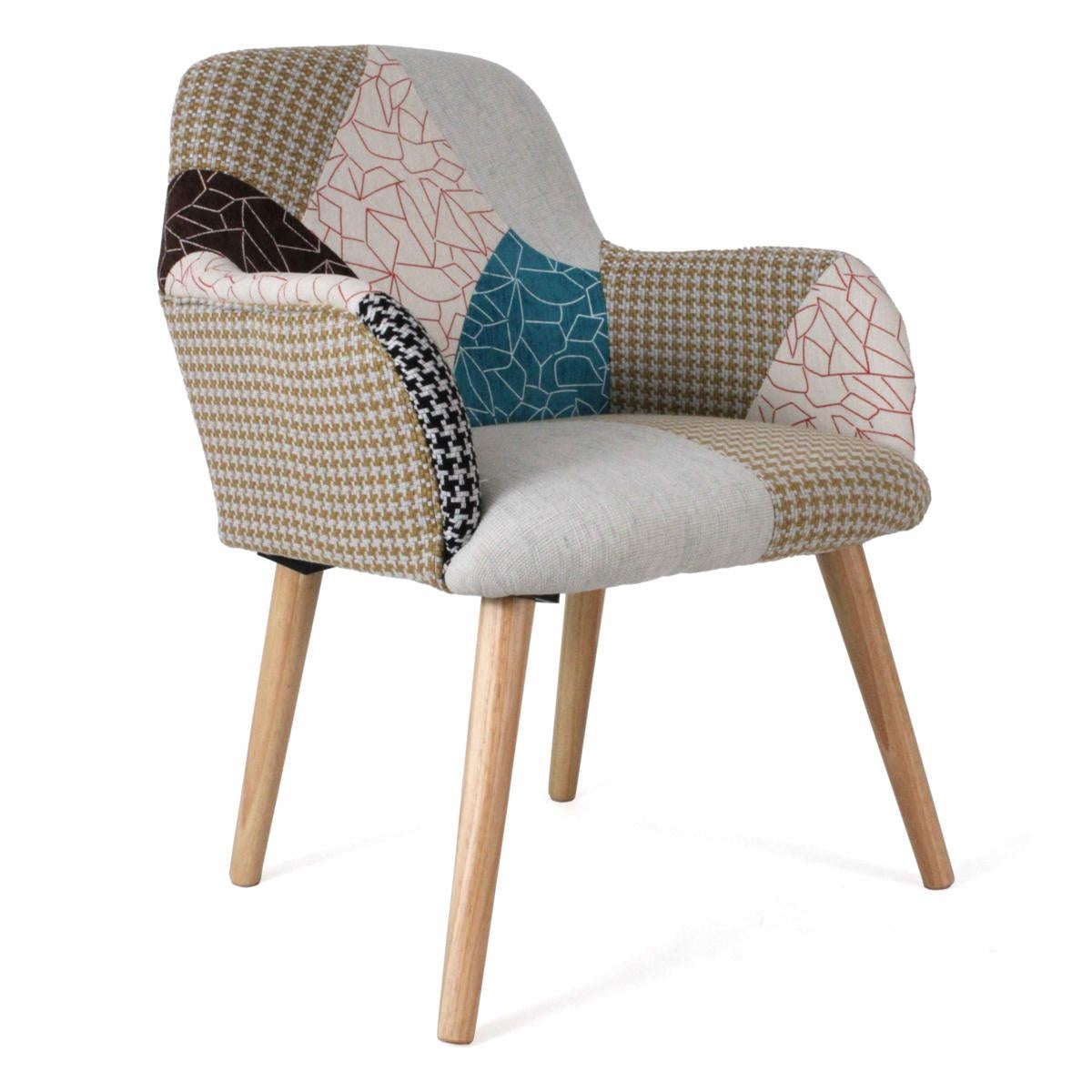 Poltrona tessuto patchwork 60X60H78 - Milano 7 Arte e Design