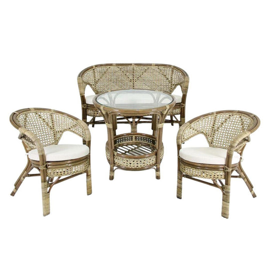 Salotto completo in rattan "Pelang"
