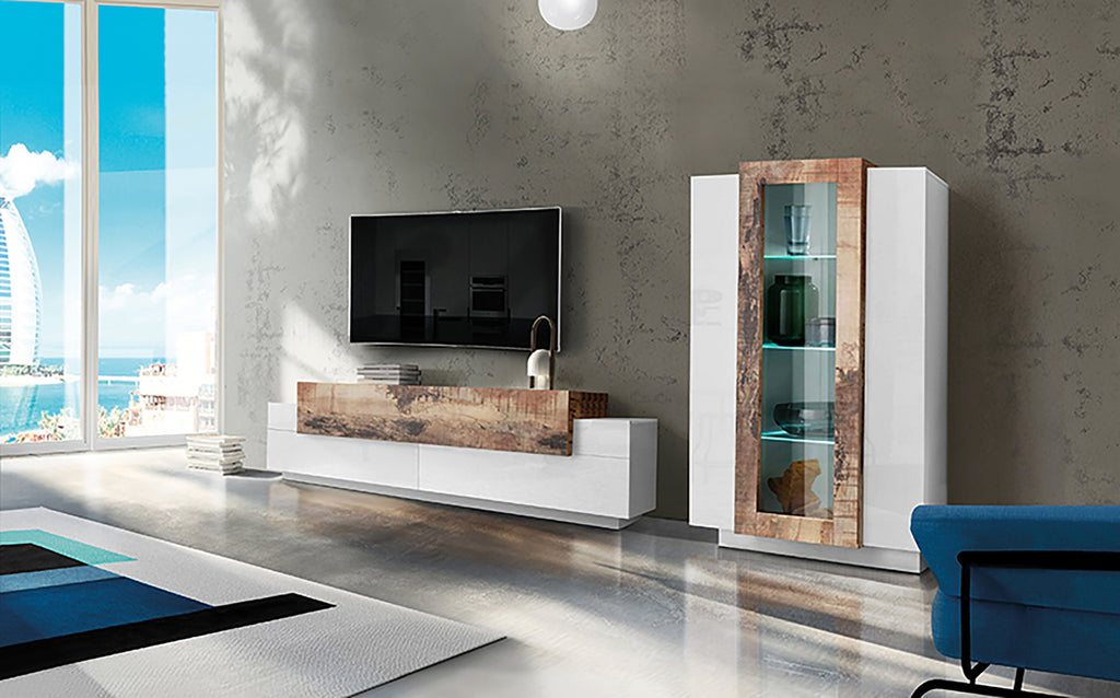 Soggiorno CORO con porta TV + vetrina - Milano 7 Arte e Design
