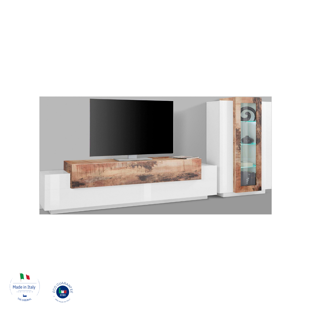 Soggiorno CORO con porta TV + vetrina - Milano 7 Arte e Design