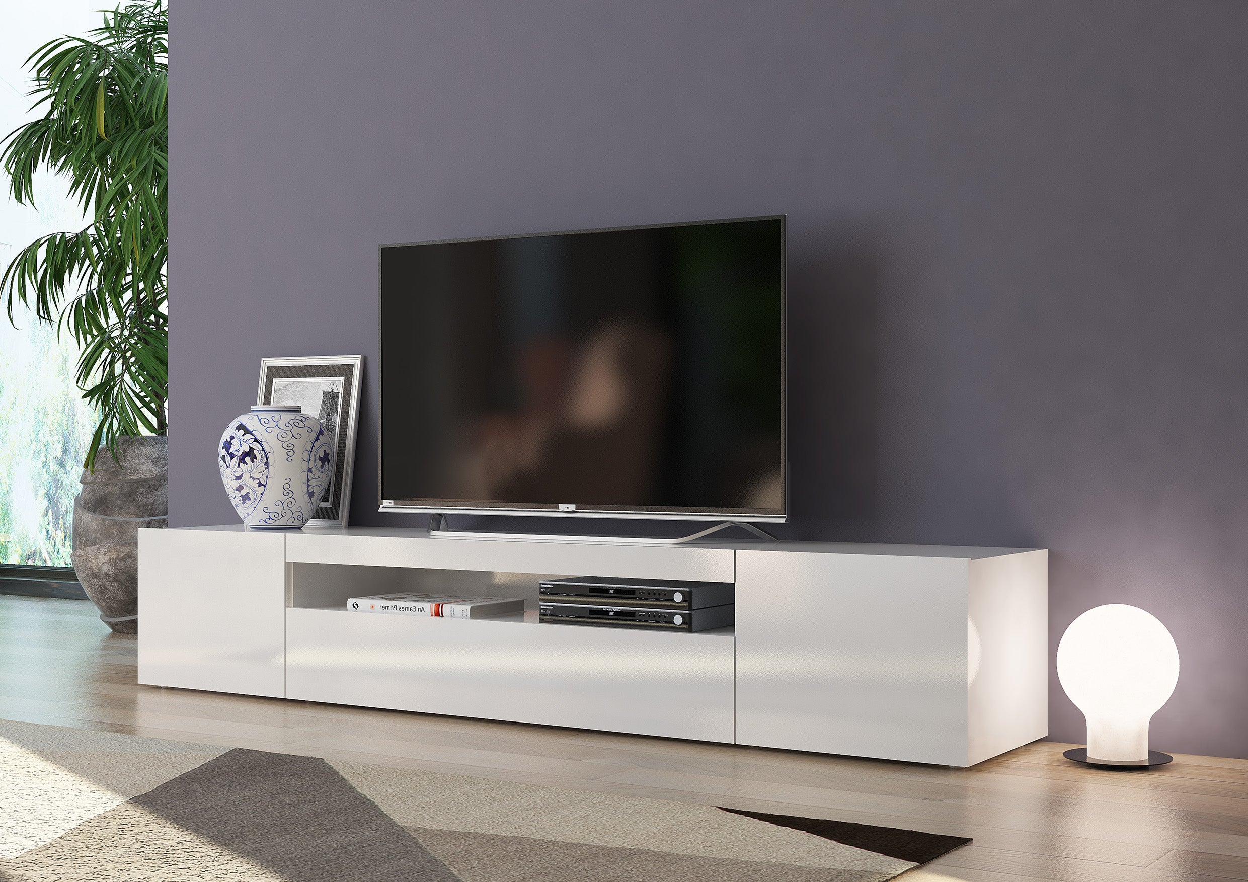 Porta tv DAIQUIRI 200 cm 2 ante battenti + 1 anta a ribalta - Milano 7 Arte e Design