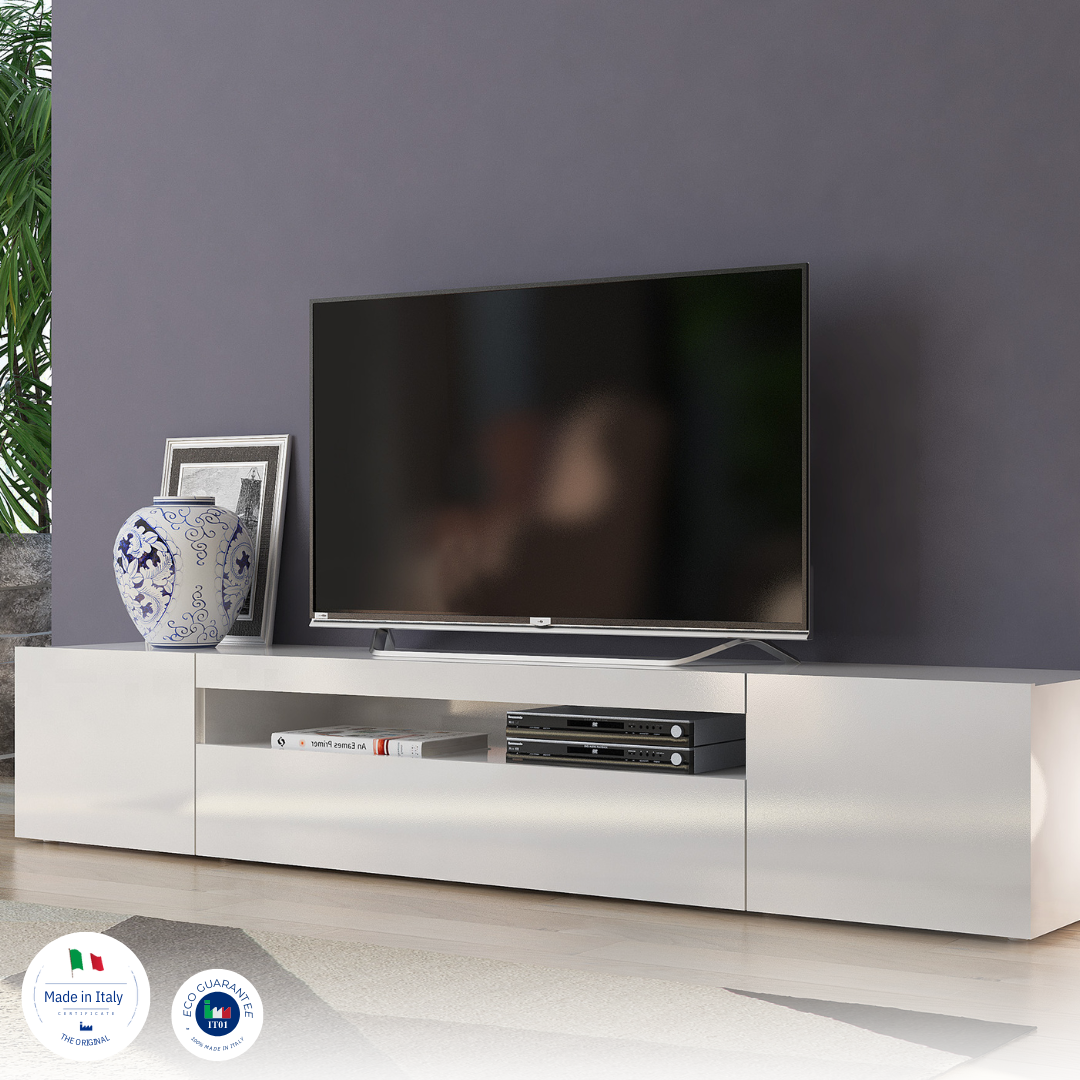Porta tv DAIQUIRI 200 cm 2 ante battenti + 1 anta a ribalta - Milano 7 Arte e Design