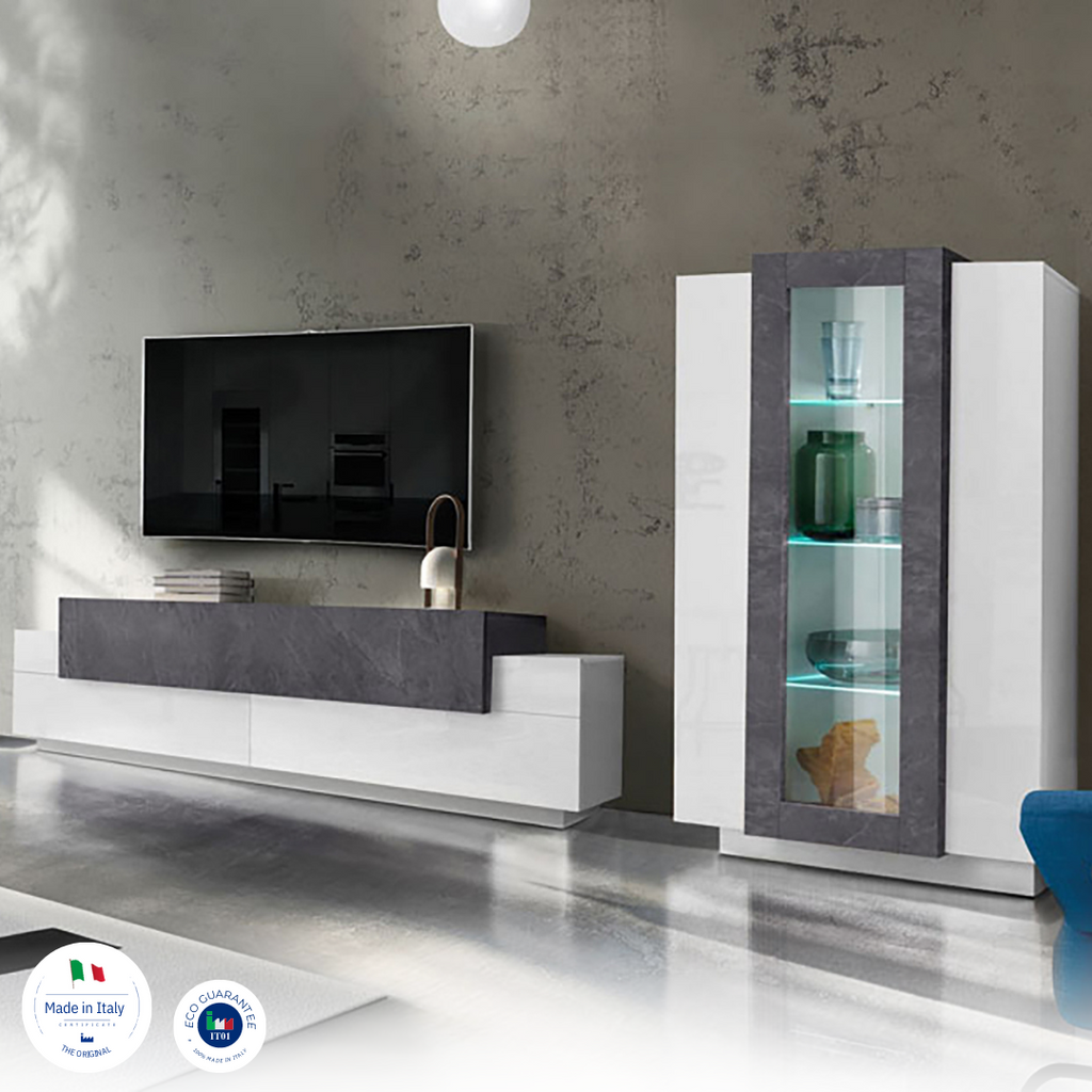 Soggiorno CORO con porta TV + vetrina - Milano 7 Arte e Design