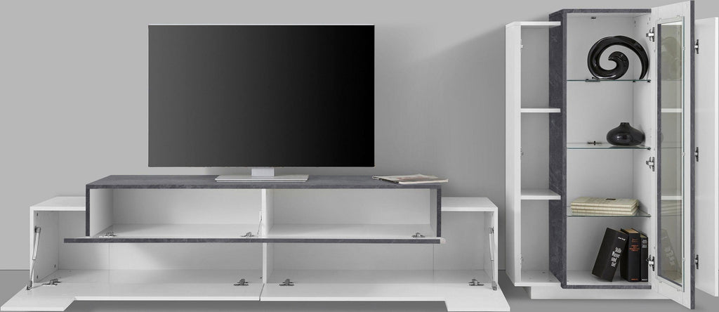 Soggiorno CORO con porta TV + vetrina - Milano 7 Arte e Design