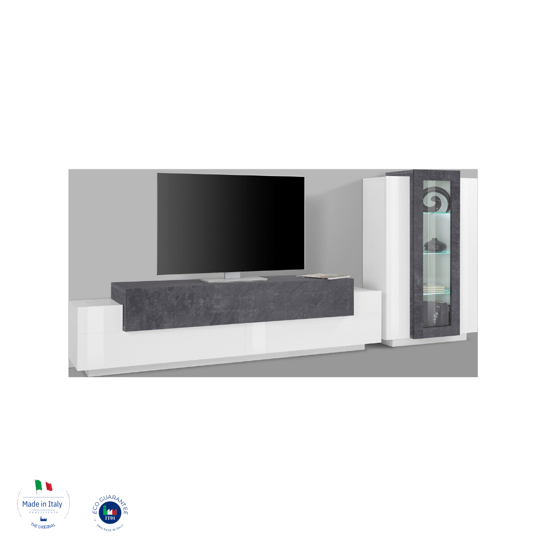 Soggiorno CORO con porta TV + vetrina - Milano 7 Arte e Design