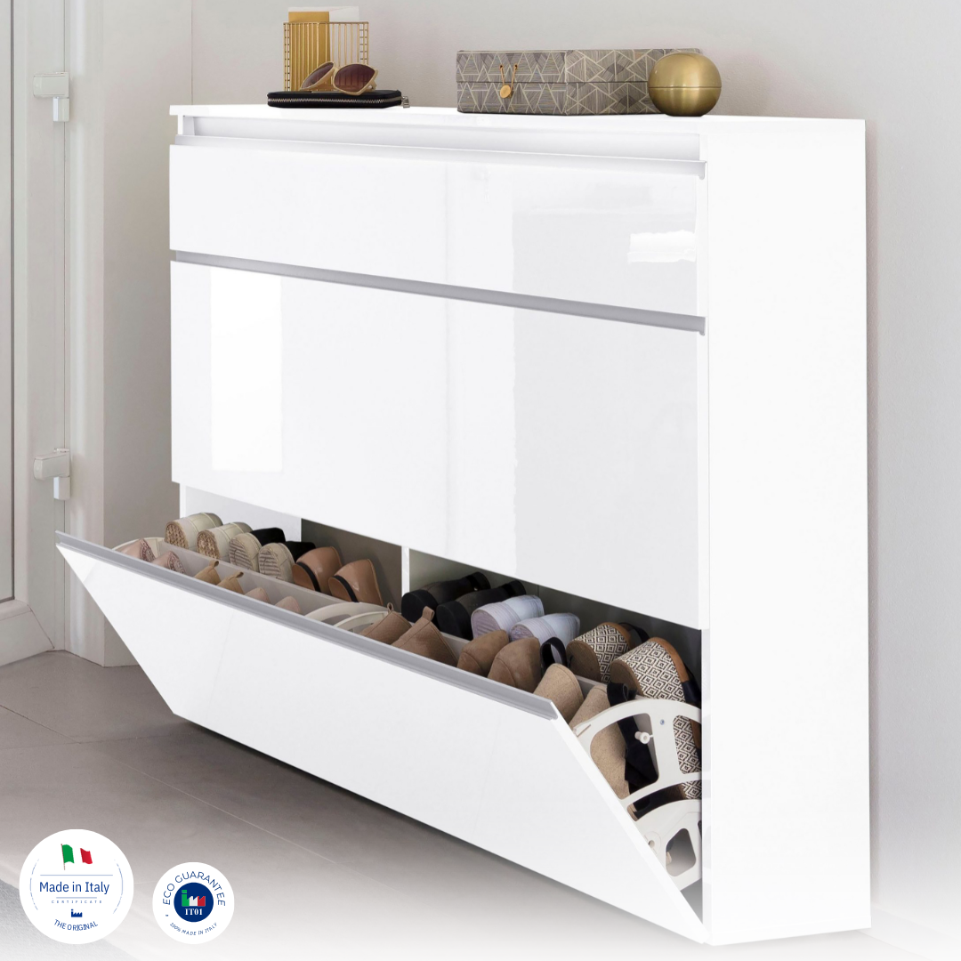 Scarpiera MAGIC 120 cm 2 ante e 1 antina a ribalta - Milano 7 Arte e Design