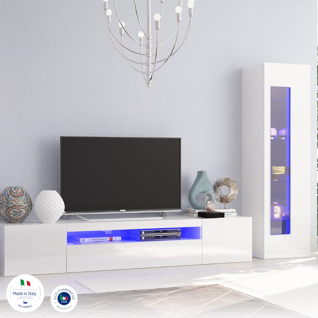 Soggiorno DAIQUIRI con porta TV e 2 vetrine - Milano 7 Arte e Design