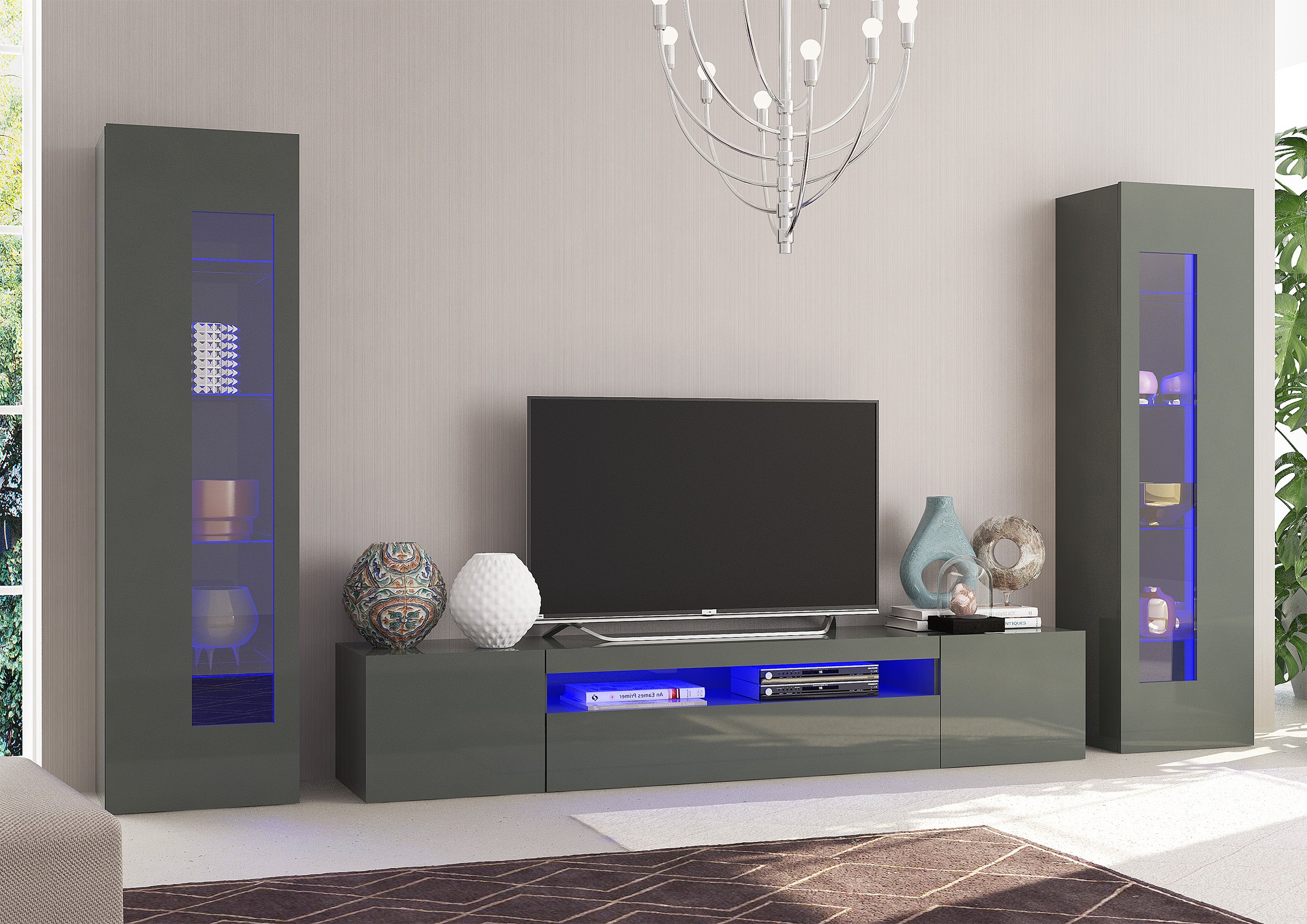 Soggiorno DAIQUIRI con porta TV e 2 vetrine - Milano 7 Arte e Design