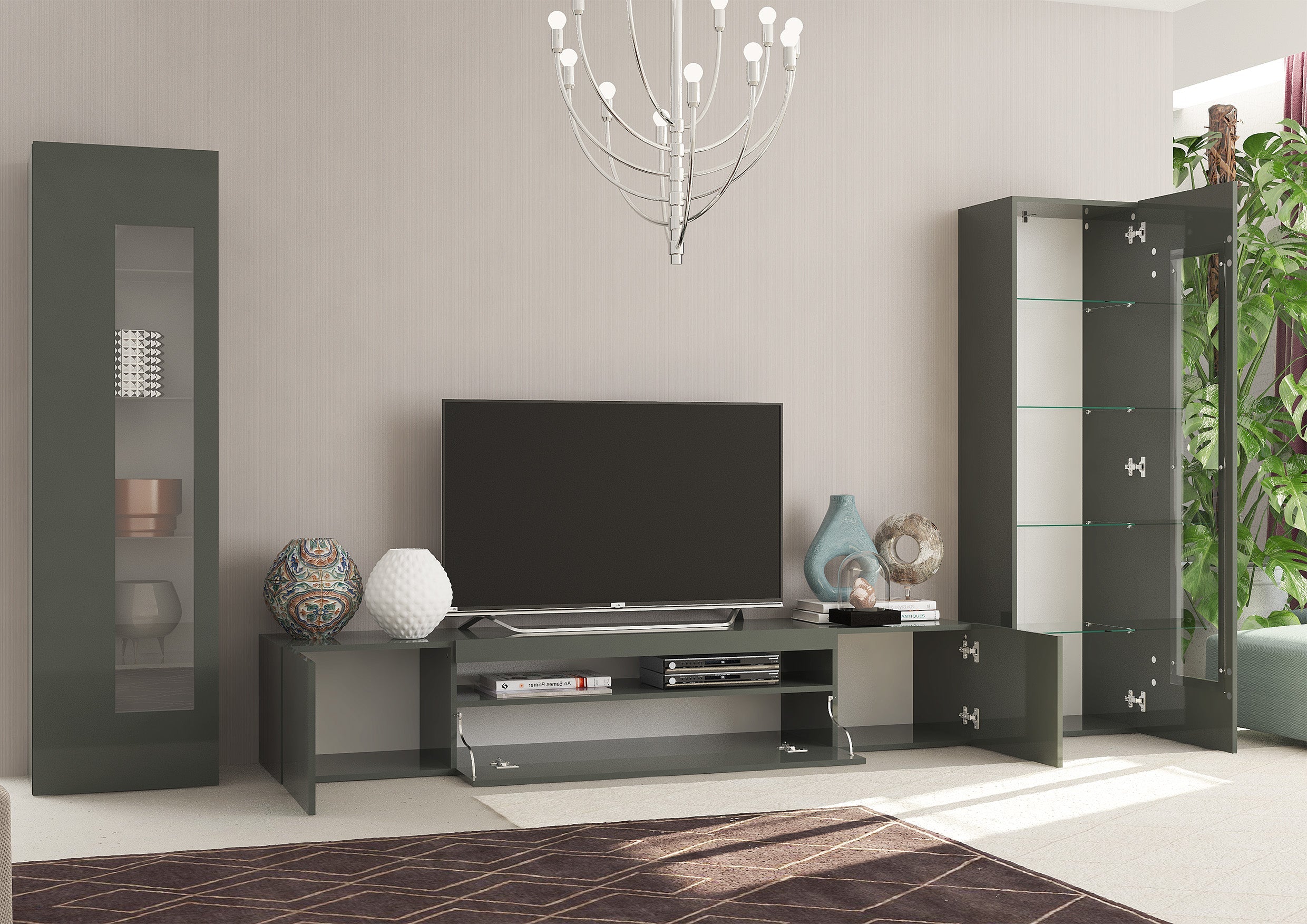 Soggiorno DAIQUIRI con porta TV e 2 vetrine - Milano 7 Arte e Design