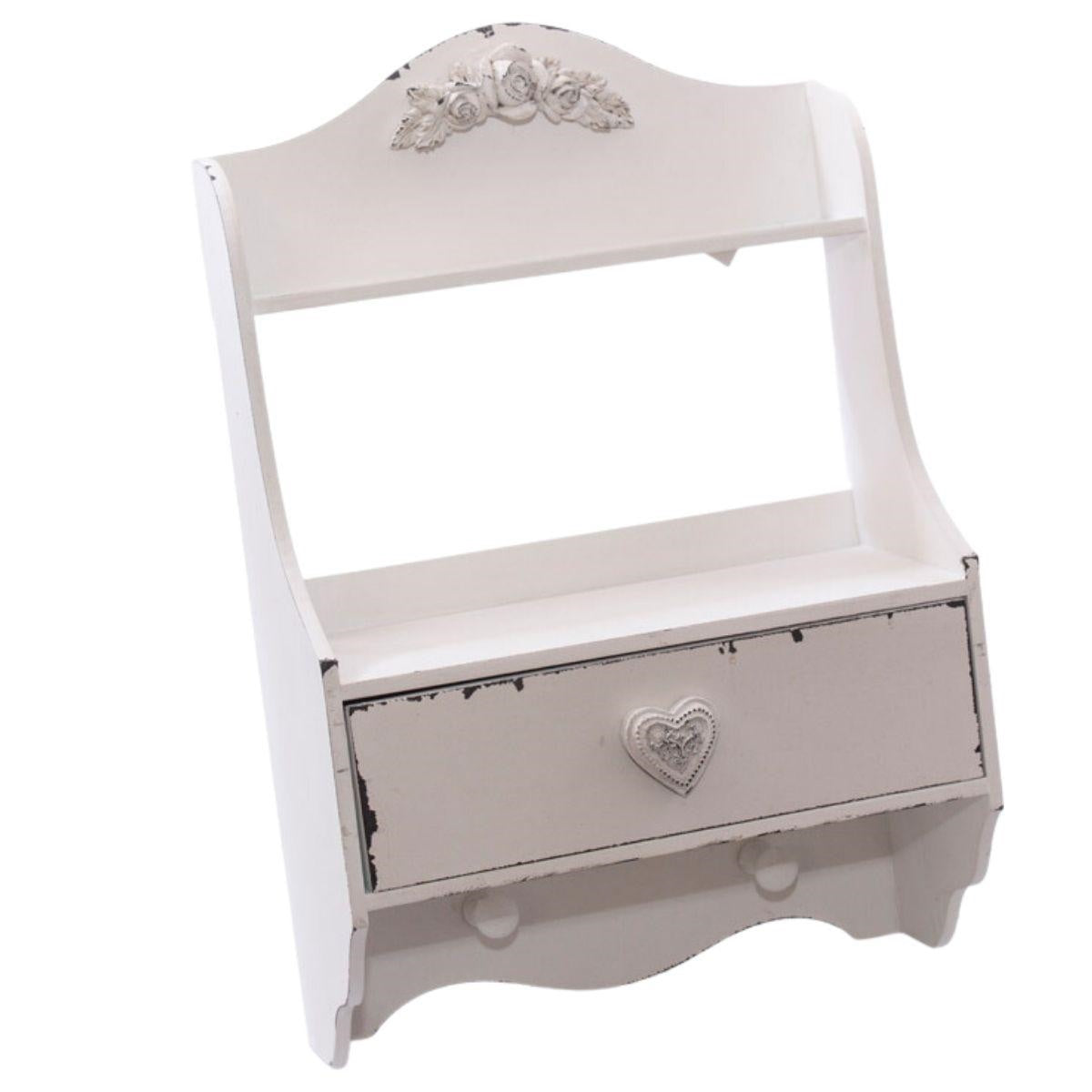 Pensile in legno bianco 38X26H13 - Milano 7 Arte e Design