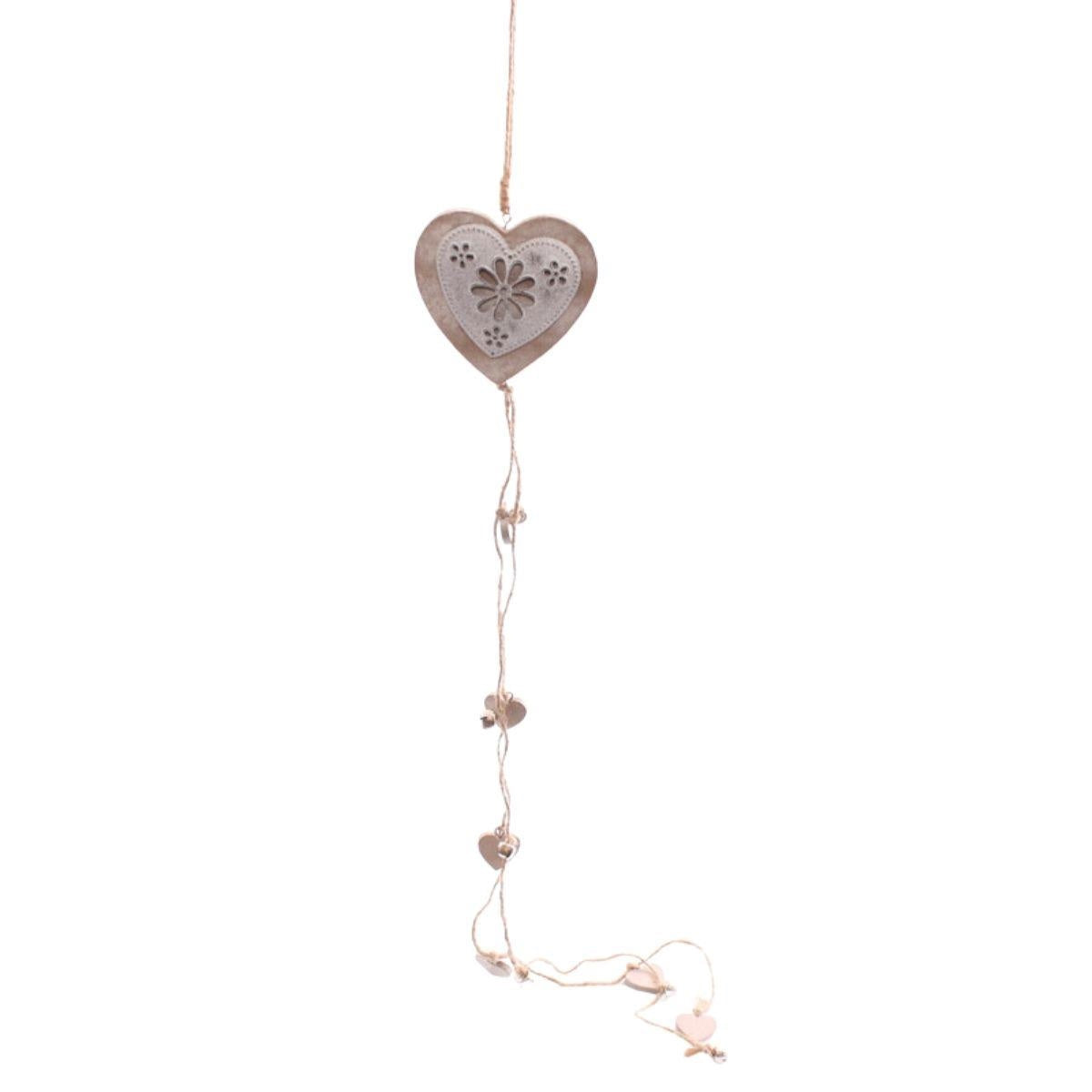 Decorazione cuore in metallo in confezione da 4 - Milano 7 Arte e Design