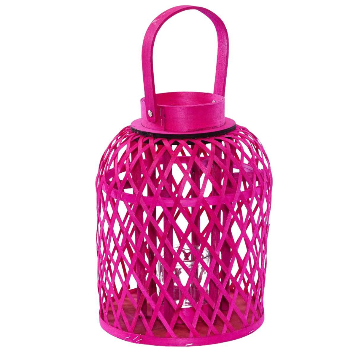 Lanterna in abete fucsia Ø11H30 - Milano 7 Arte e Design