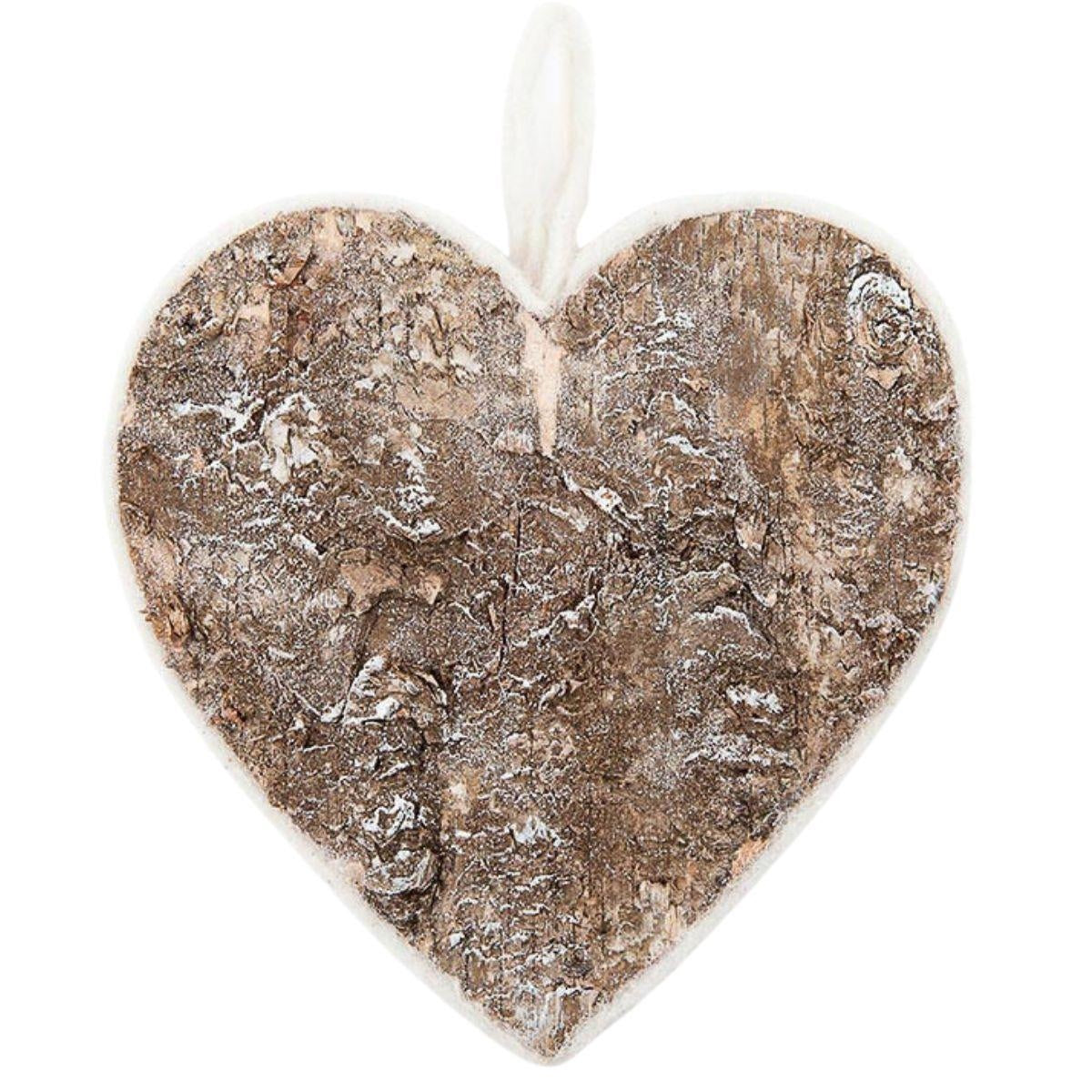 Decorazione cuore in legno di betulla H20 (in confezione da 4) - Milano 7 Arte e Design