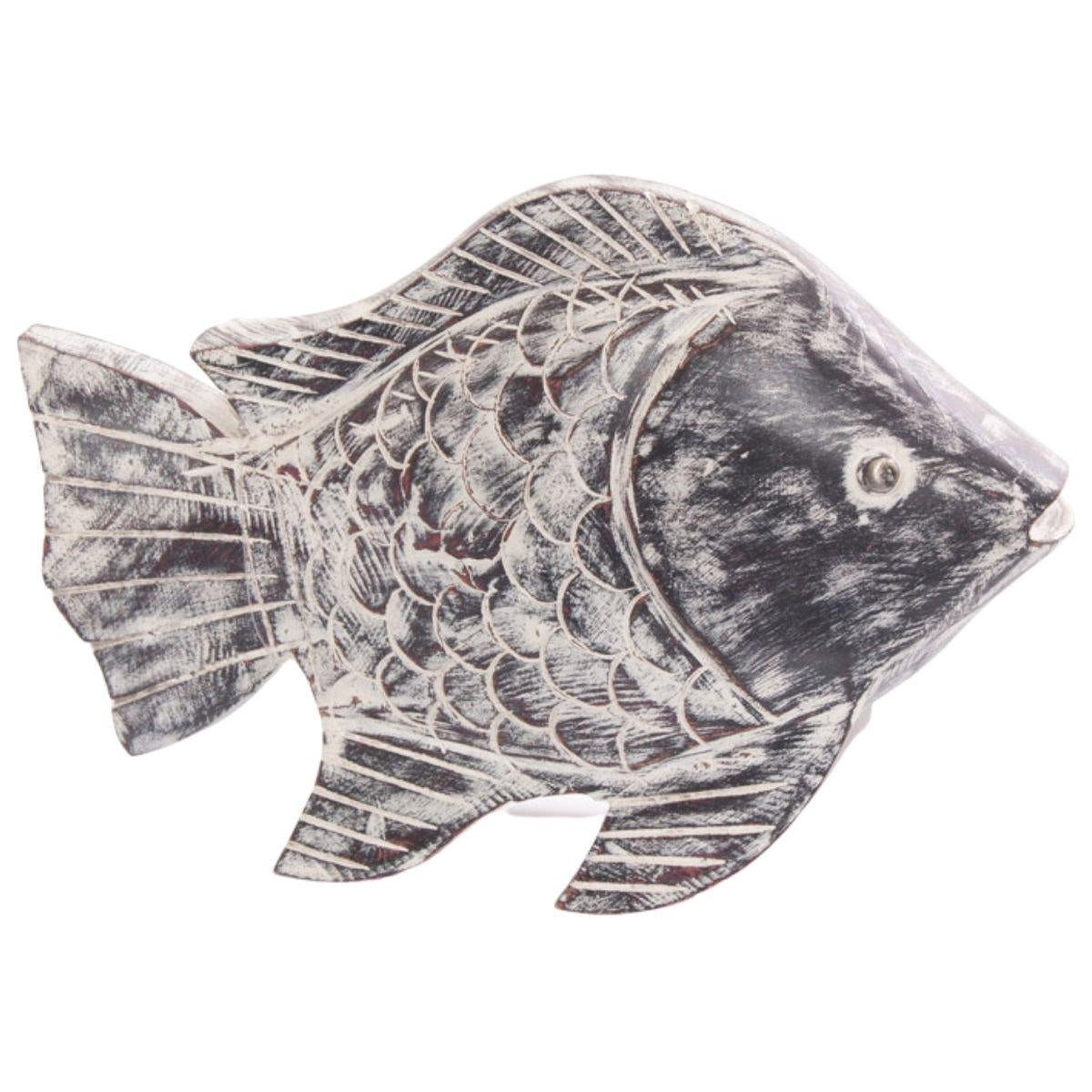 Pesce decorativo in legno di mango 29X7H19 - Milano 7 Arte e Design