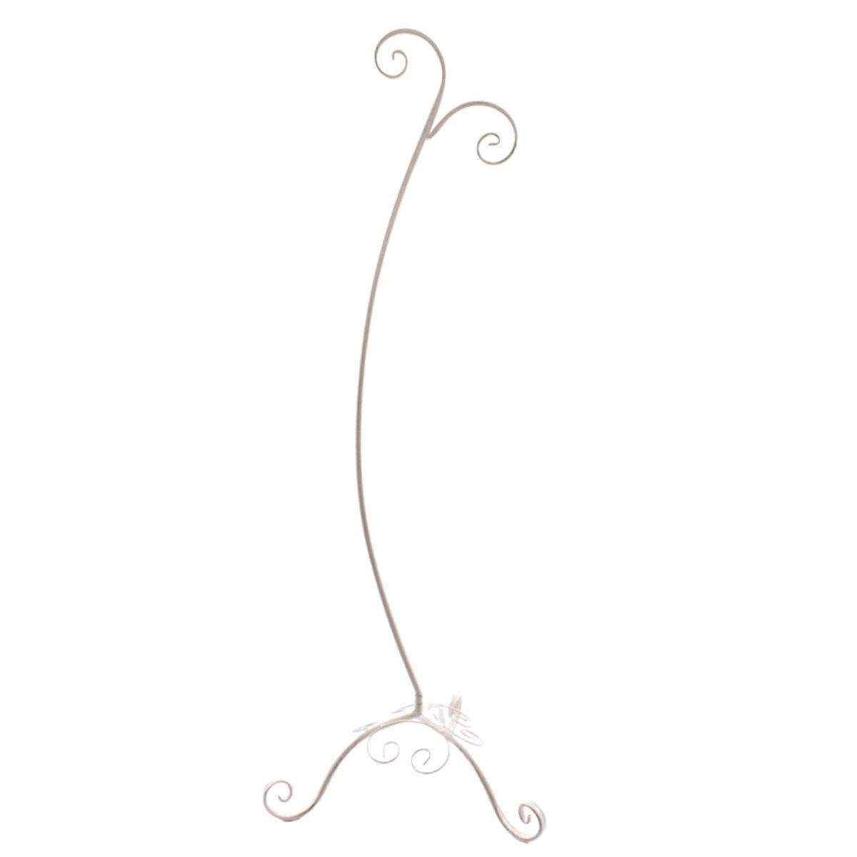 Appendino a stelo in metallo bianco H120