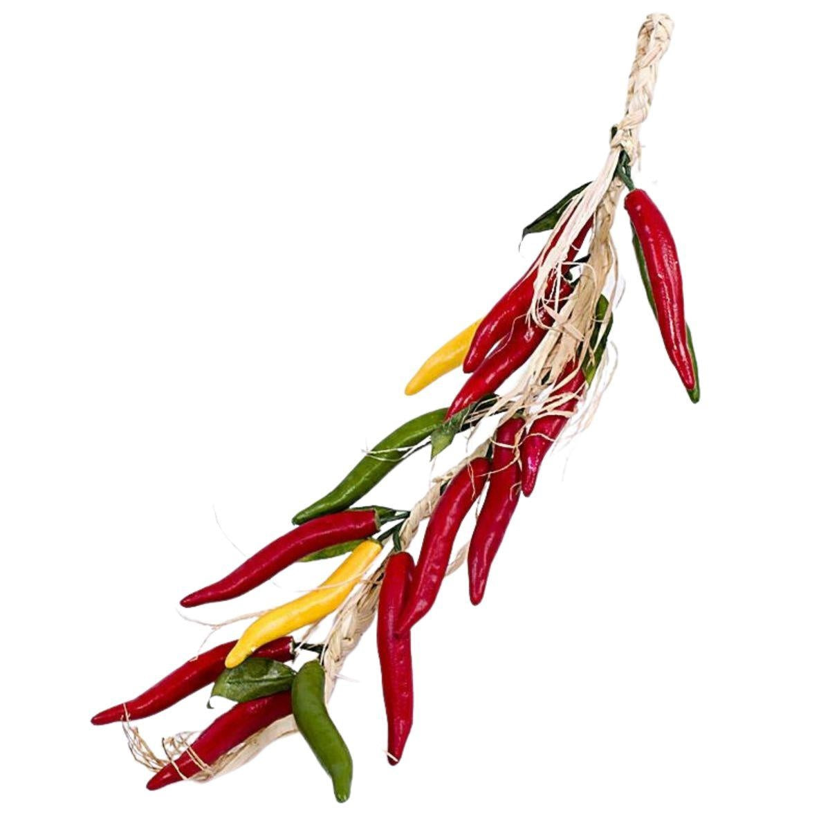 Treccia di peperoncini decorativa H55